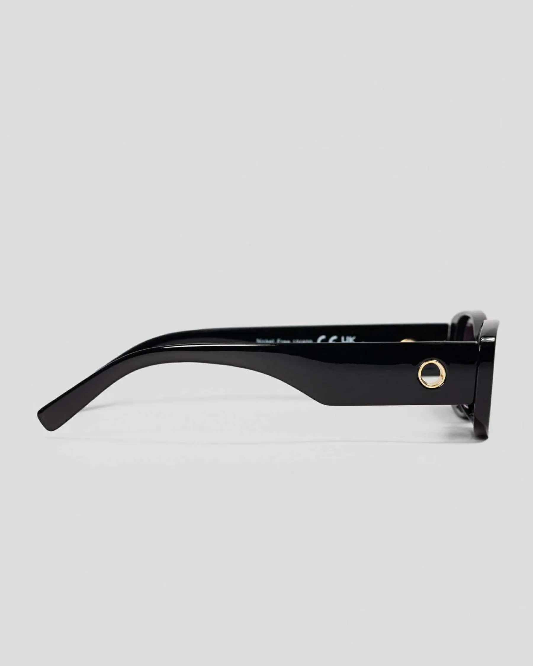 Sunglasses*Indie Eyewear Jenna Sunglasses Shiny Blk/gr Smoke