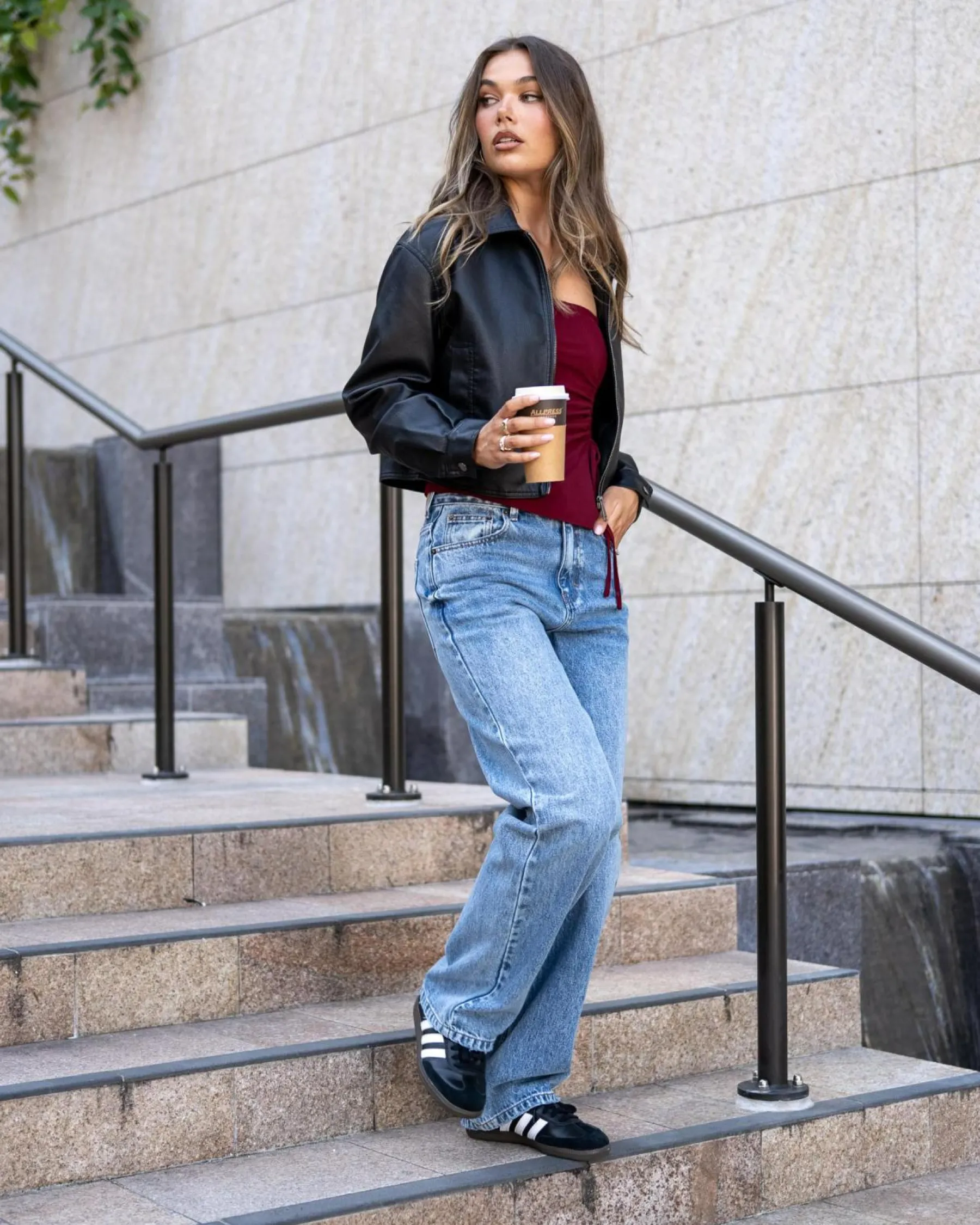 Jackets & Coats*Ava And Ever Jett Faux Leather Jacket Matte Black