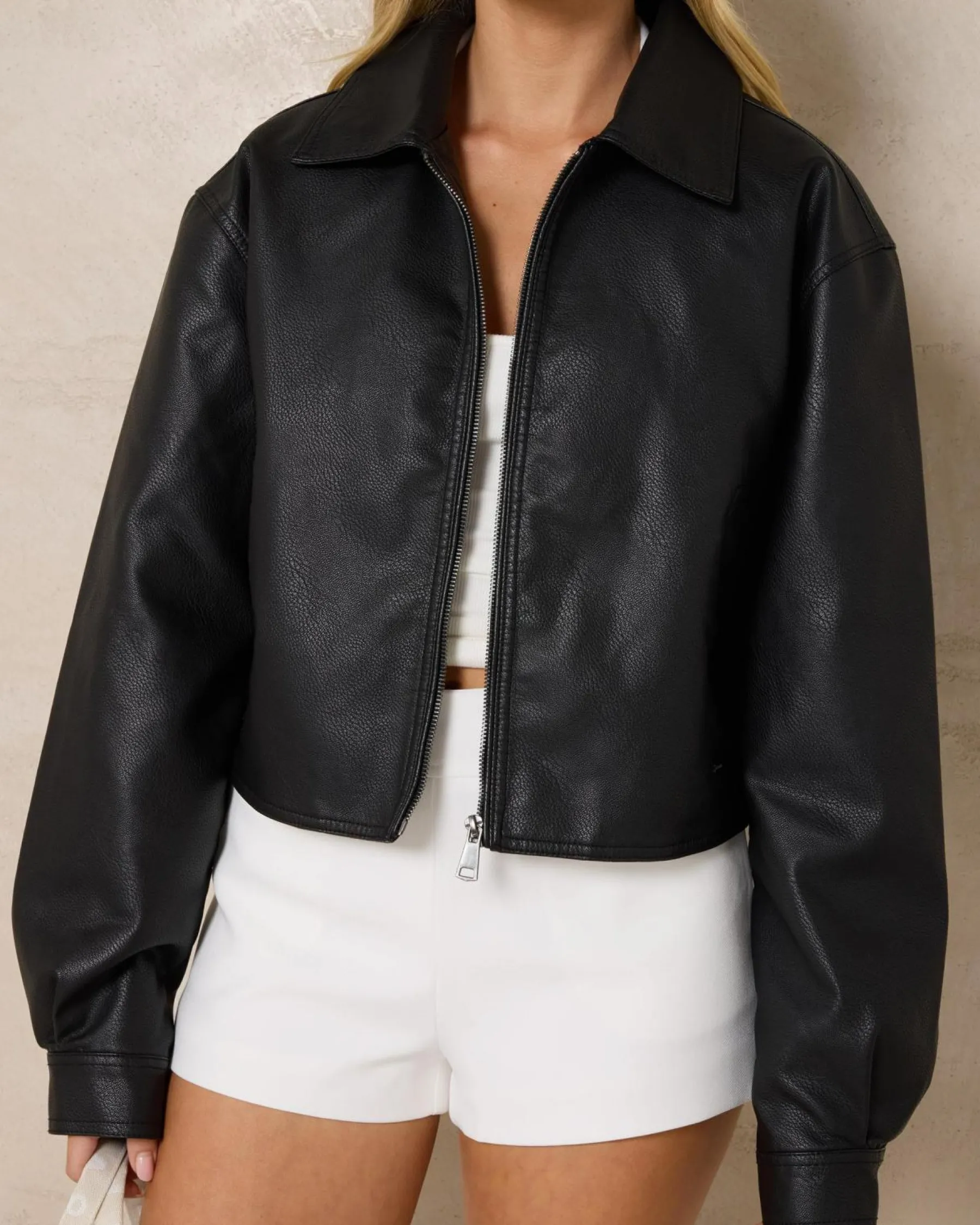 Jackets & Coats*Ava And Ever Jett Faux Leather Jacket Matte Black