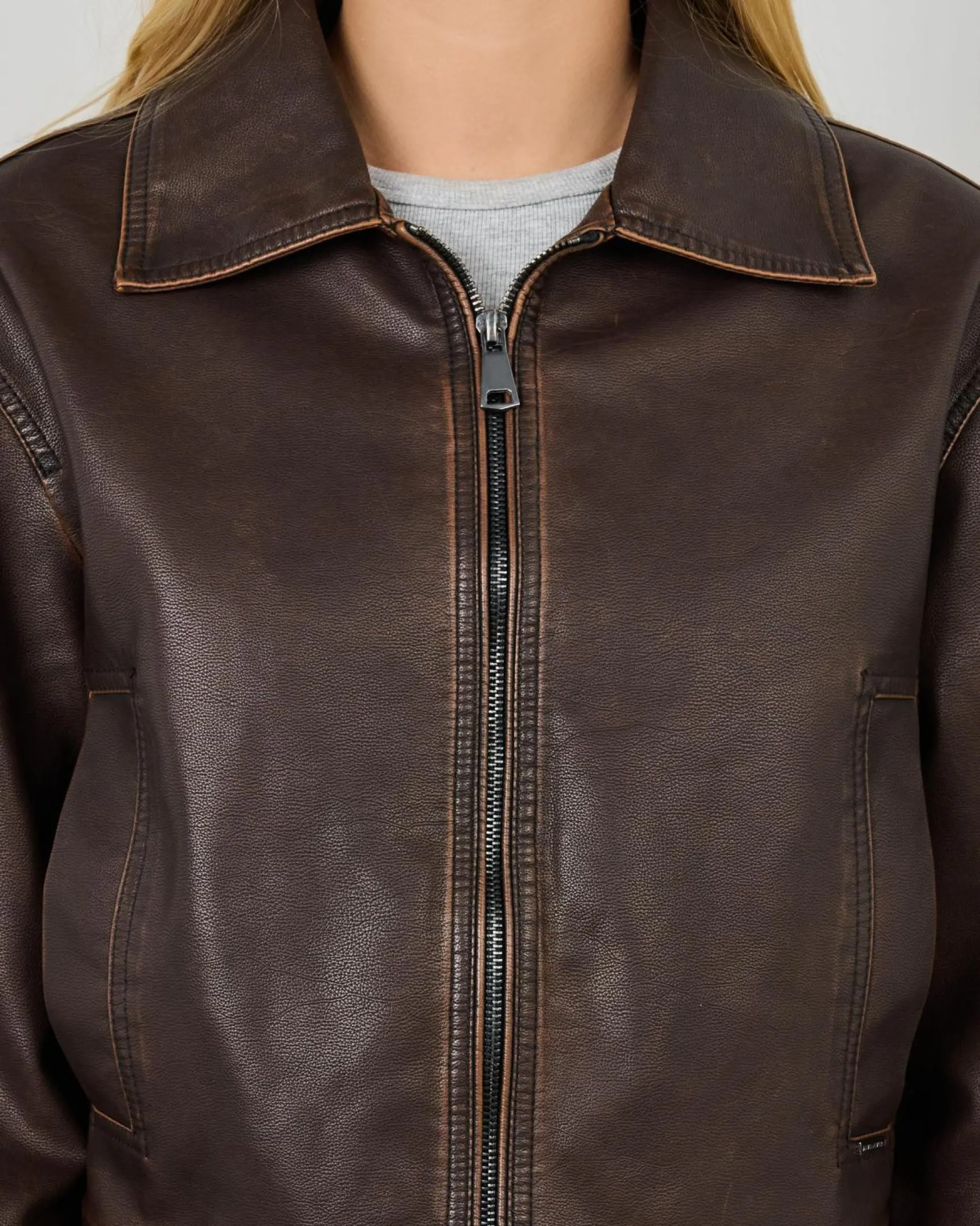 Jackets & Coats*Ava And Ever Jett Faux Leather Jacket Matte Brown