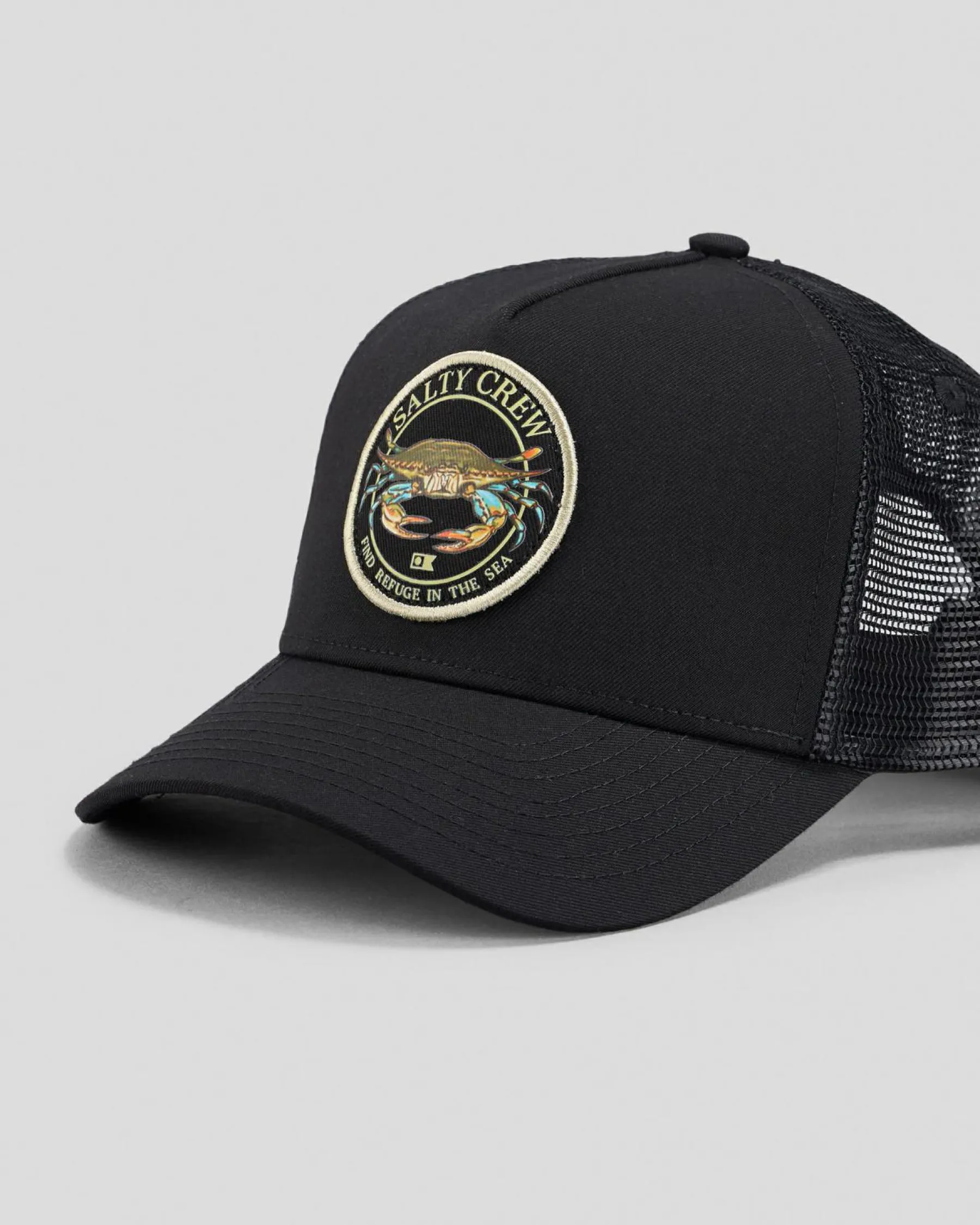 Headwear*Salty Crew Jimmy 5 Panel Trucker Cap Black