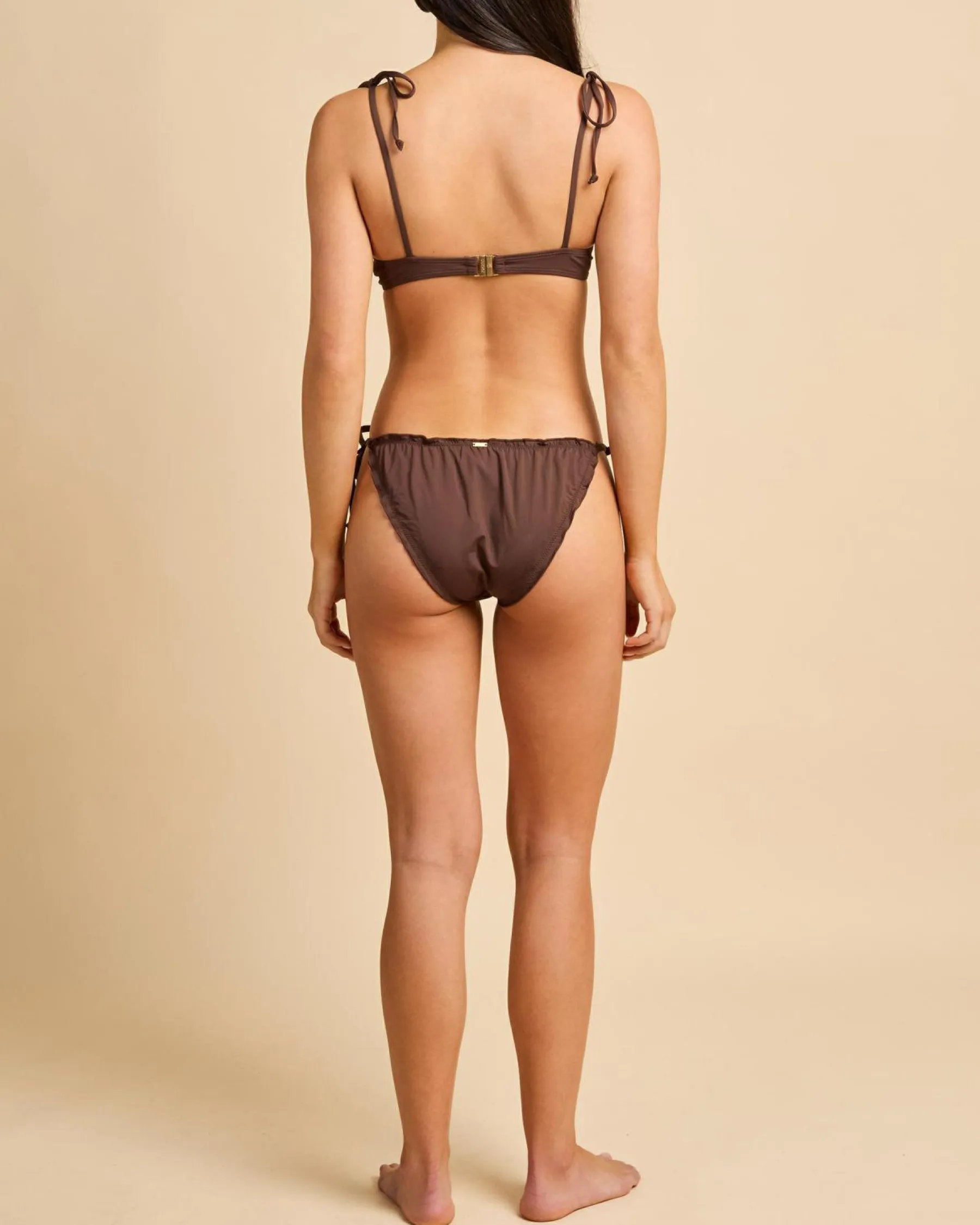 Bikinis*Topanga Katarina Cheeky Tie Bikini Bottom Dark Choc