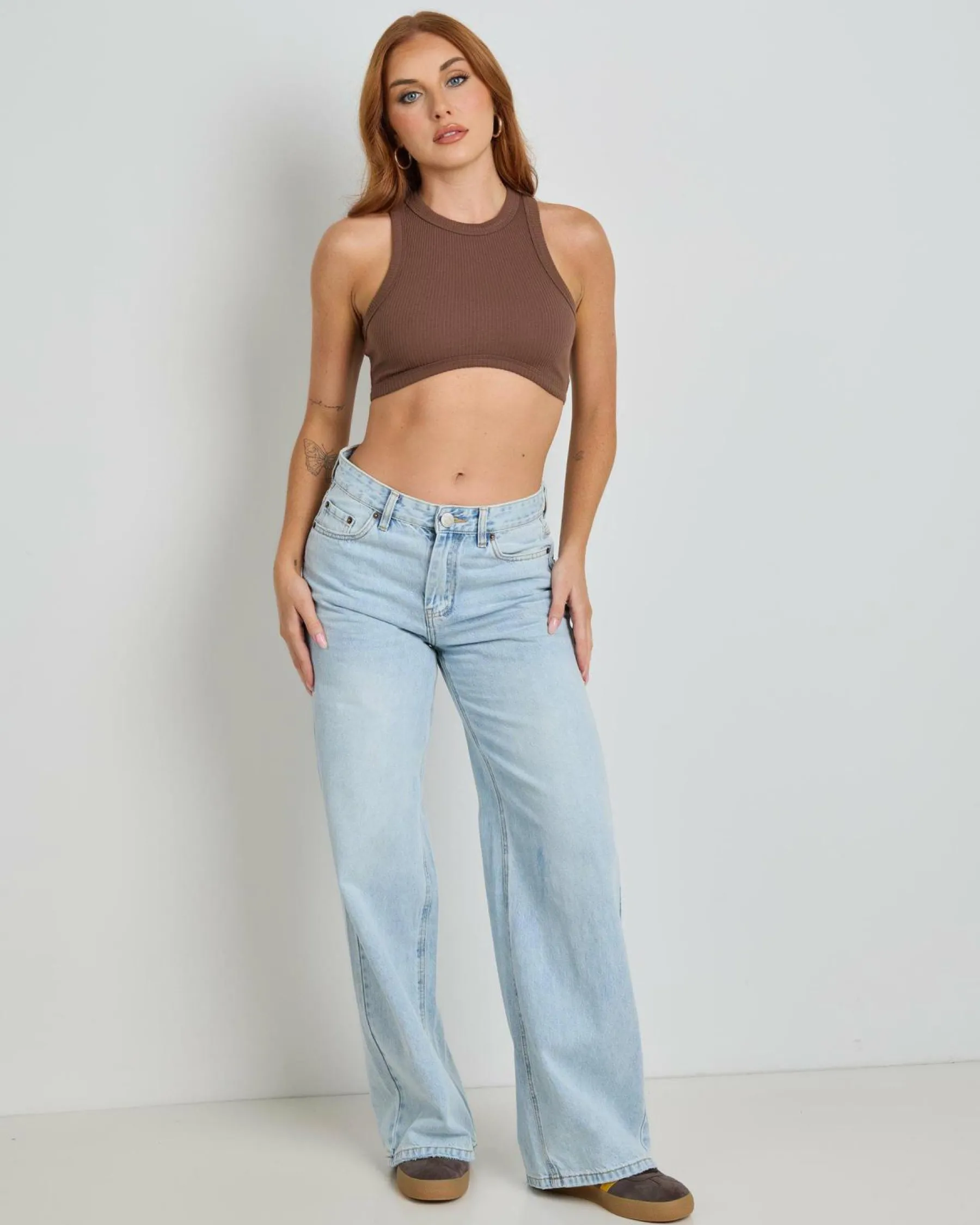 Tops*Ava And Ever Kendra Ultra Crop Top Espresso