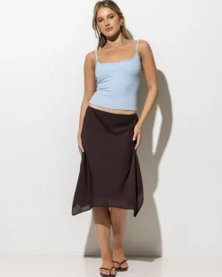 Bottoms*Mooloola Kiki Midi Skirt Espresso