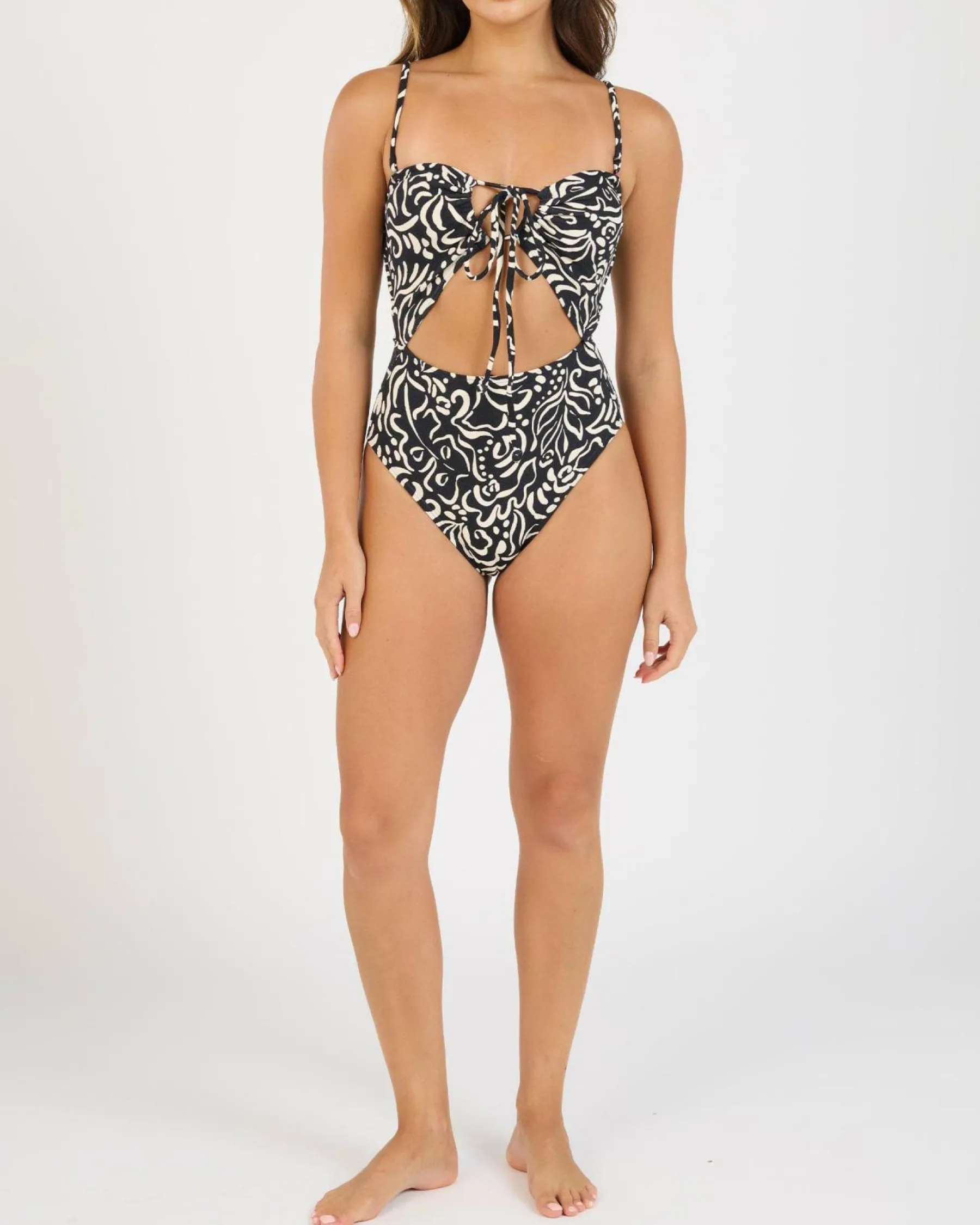 One Pieces*Billabong La Isla Andy One Piece Swimsuit Black Pebble