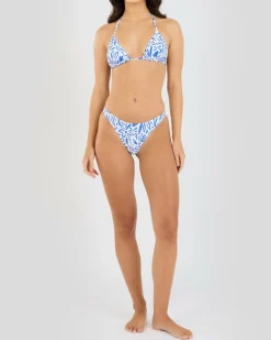 Bikinis*Kaiami Laura Triangle Bikini Top White/blue