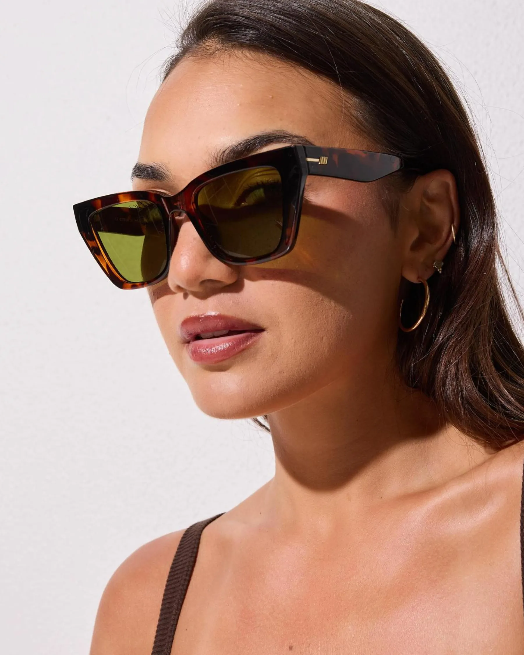 Sunglasses*Le Specs Le Coeur Sunglasses Dark Tort/moss Mono
