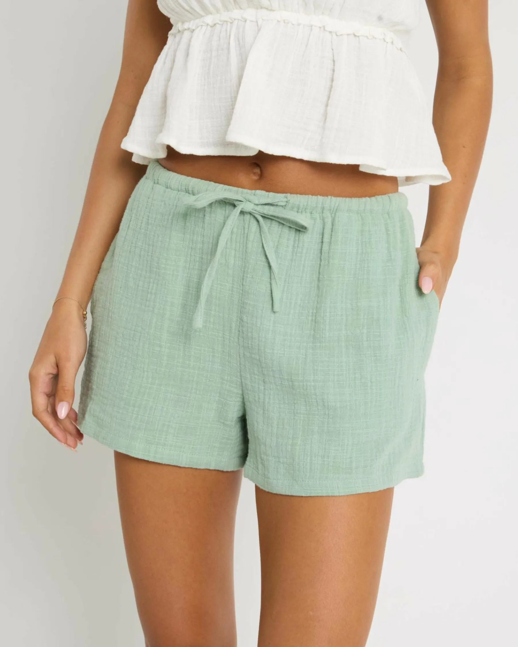 Bottoms*Mooloola Lennox Shorts Sage