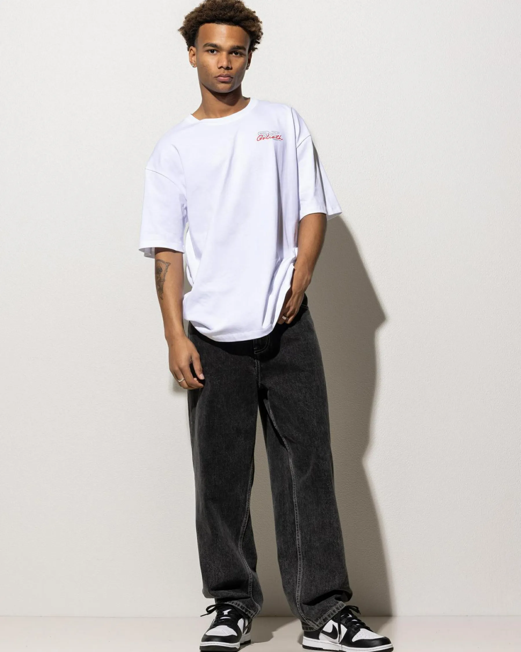 Tops & T-Shirts*St. Goliath Link Script T-Shirt White