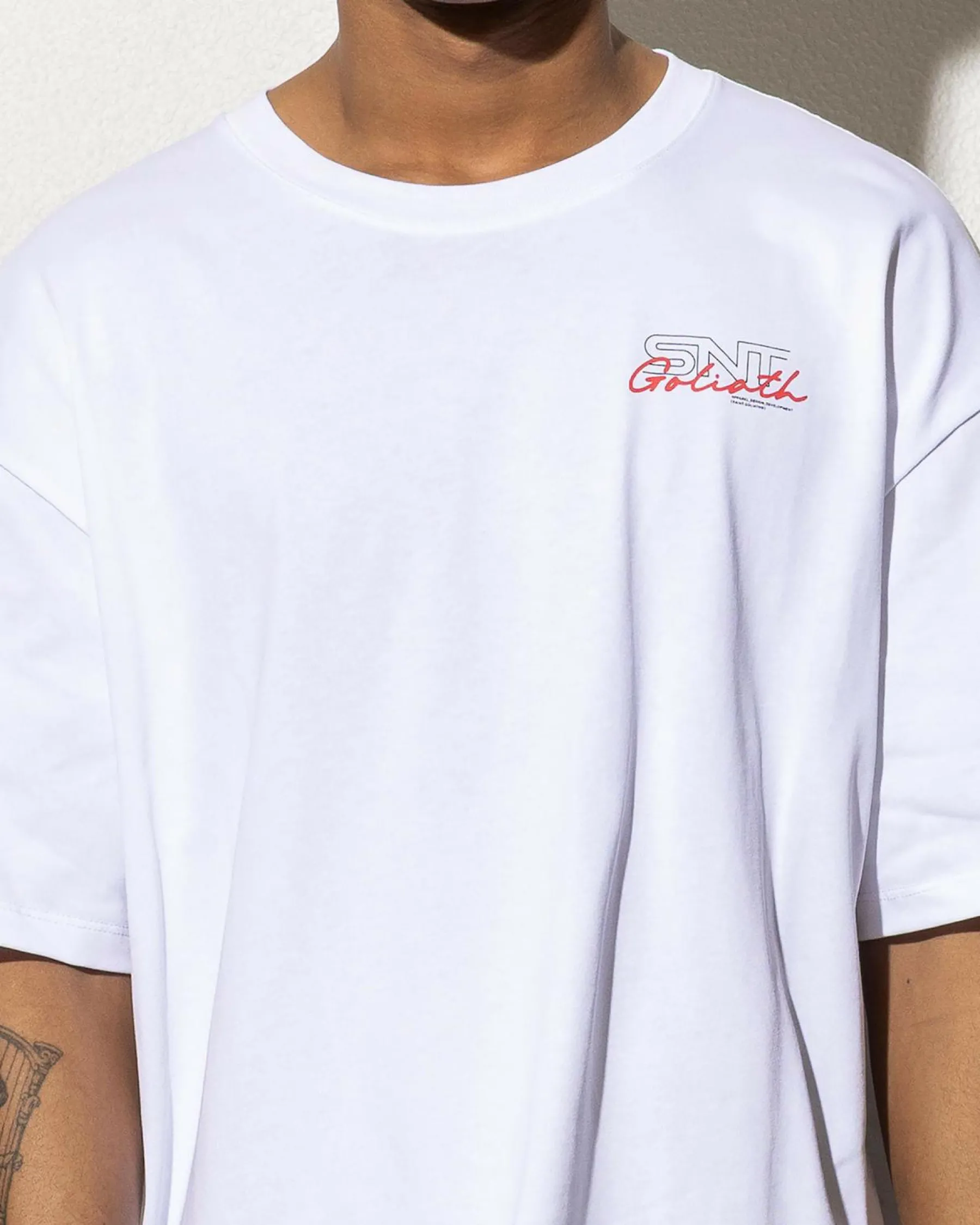 Tops & T-Shirts*St. Goliath Link Script T-Shirt White