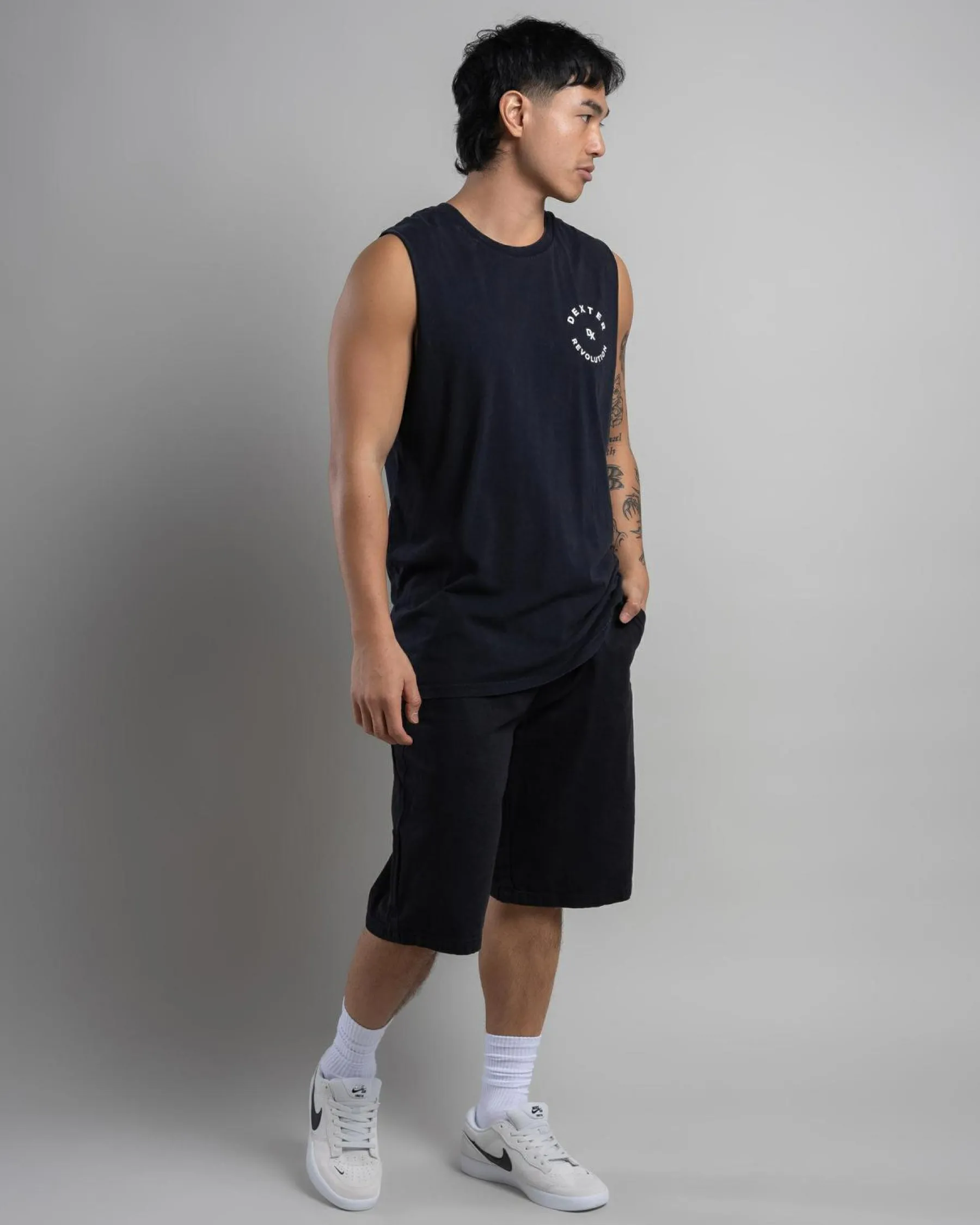 Tops & T-Shirts*Dexter Live Fast Muscle Tank Black Acid