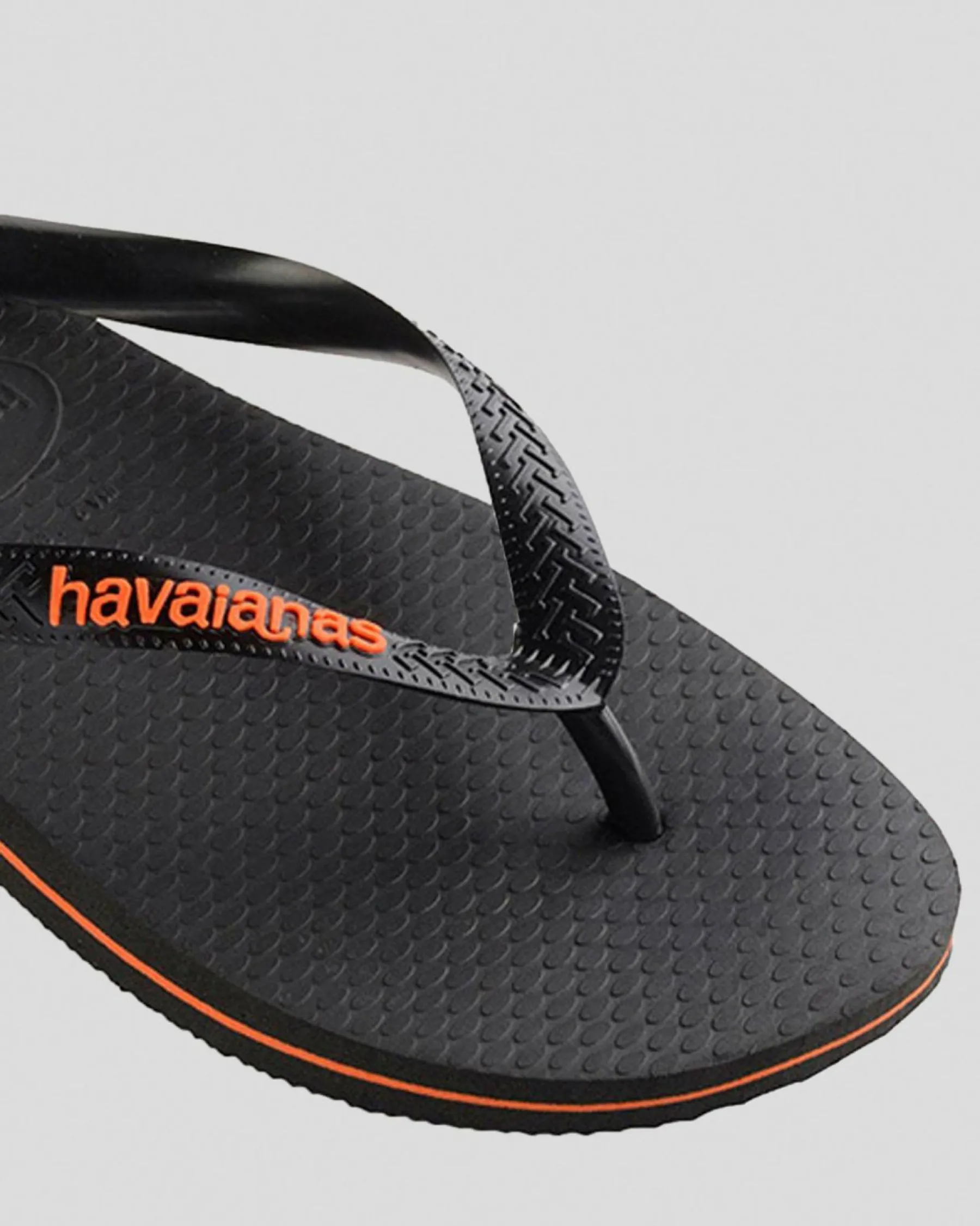 Flip Flops & Sandals*Havaianas Logo Thongs Black/orange
