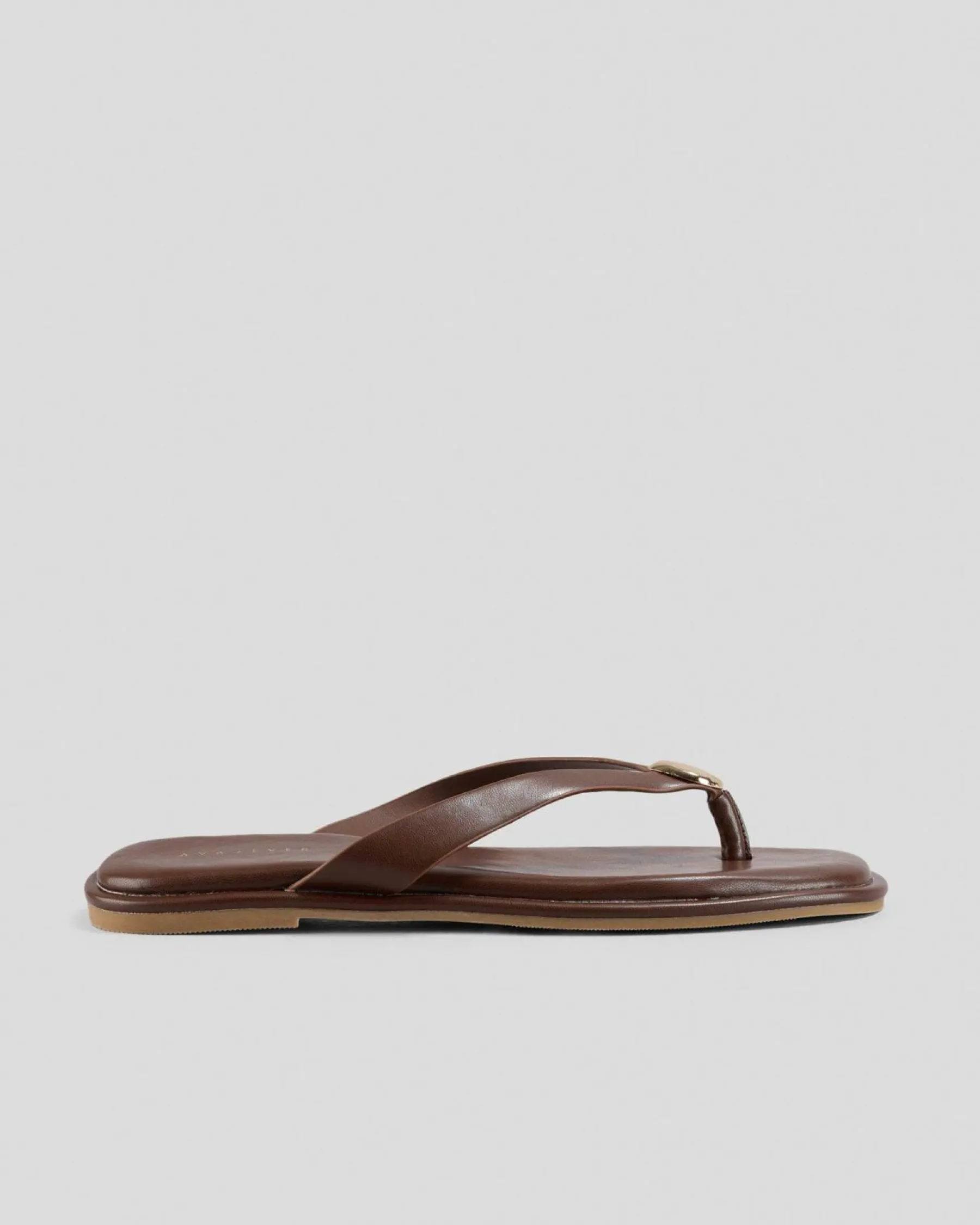 Slides*Ava And Ever Luna Thong Slide Sandals Espresso