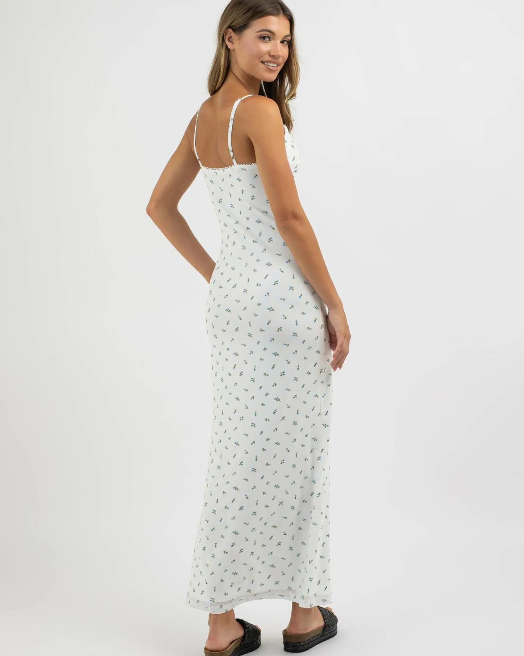 Dresses*Ava And Ever Margo Maxi Dress White/blue Floral