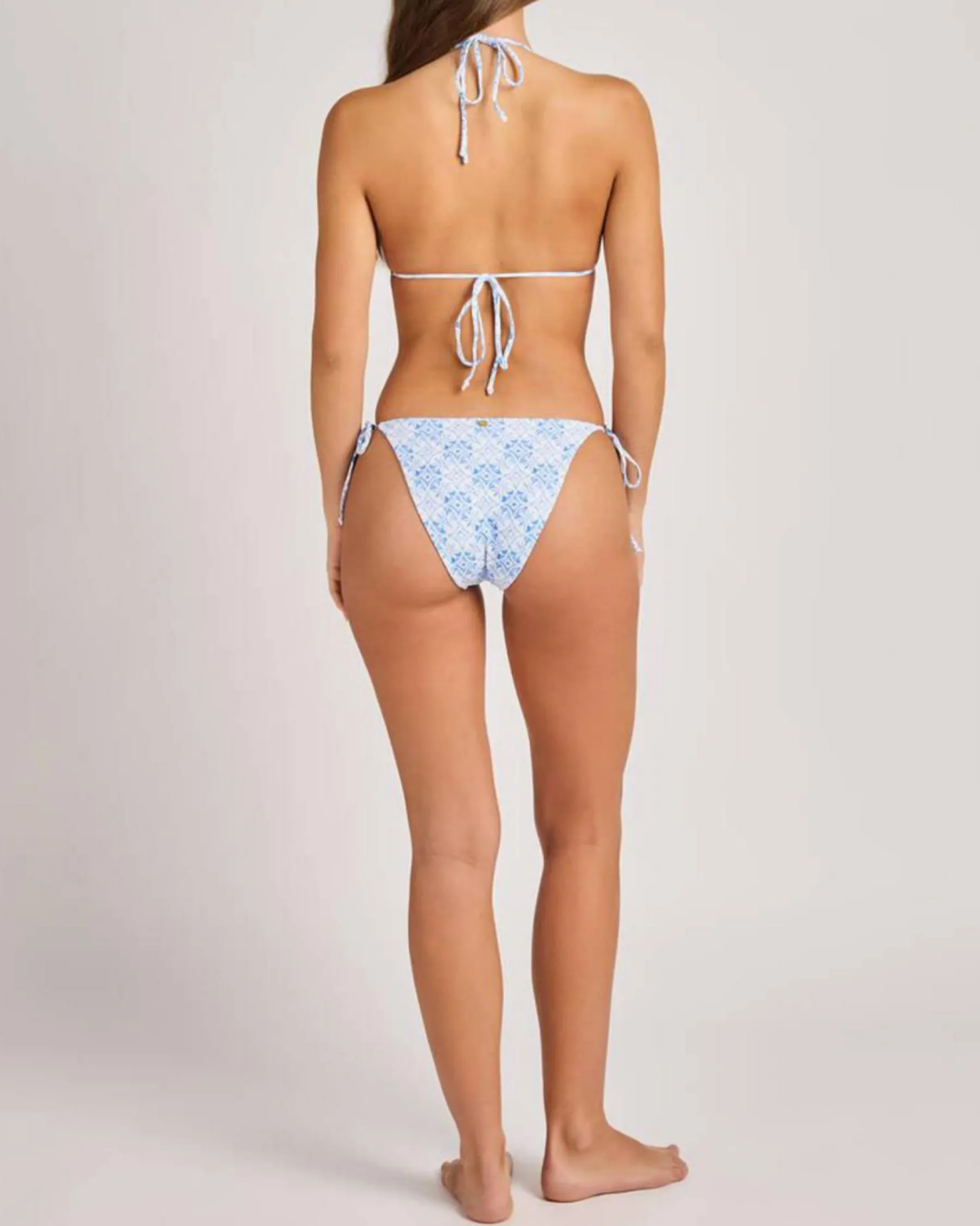 Bikinis*Kaiami Maria Classic Tie Bikini Bottom White/blue