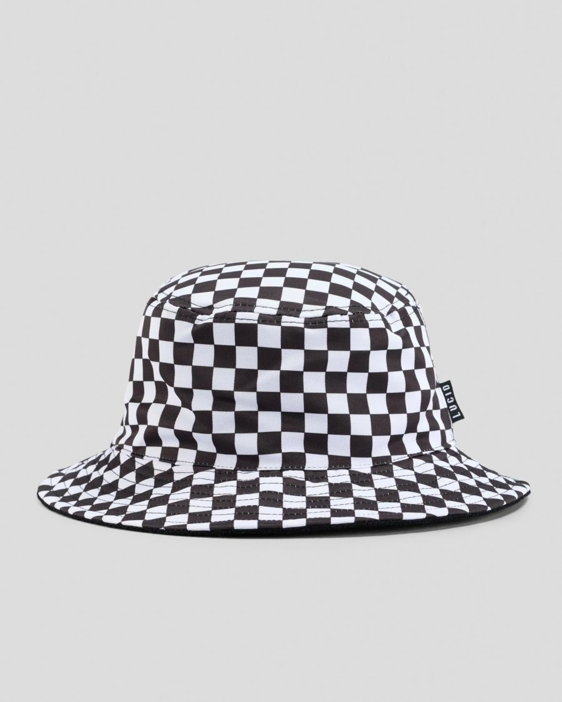 Headwear*Lucid Masquerade Bucket Hat Black/white Checkerboard
