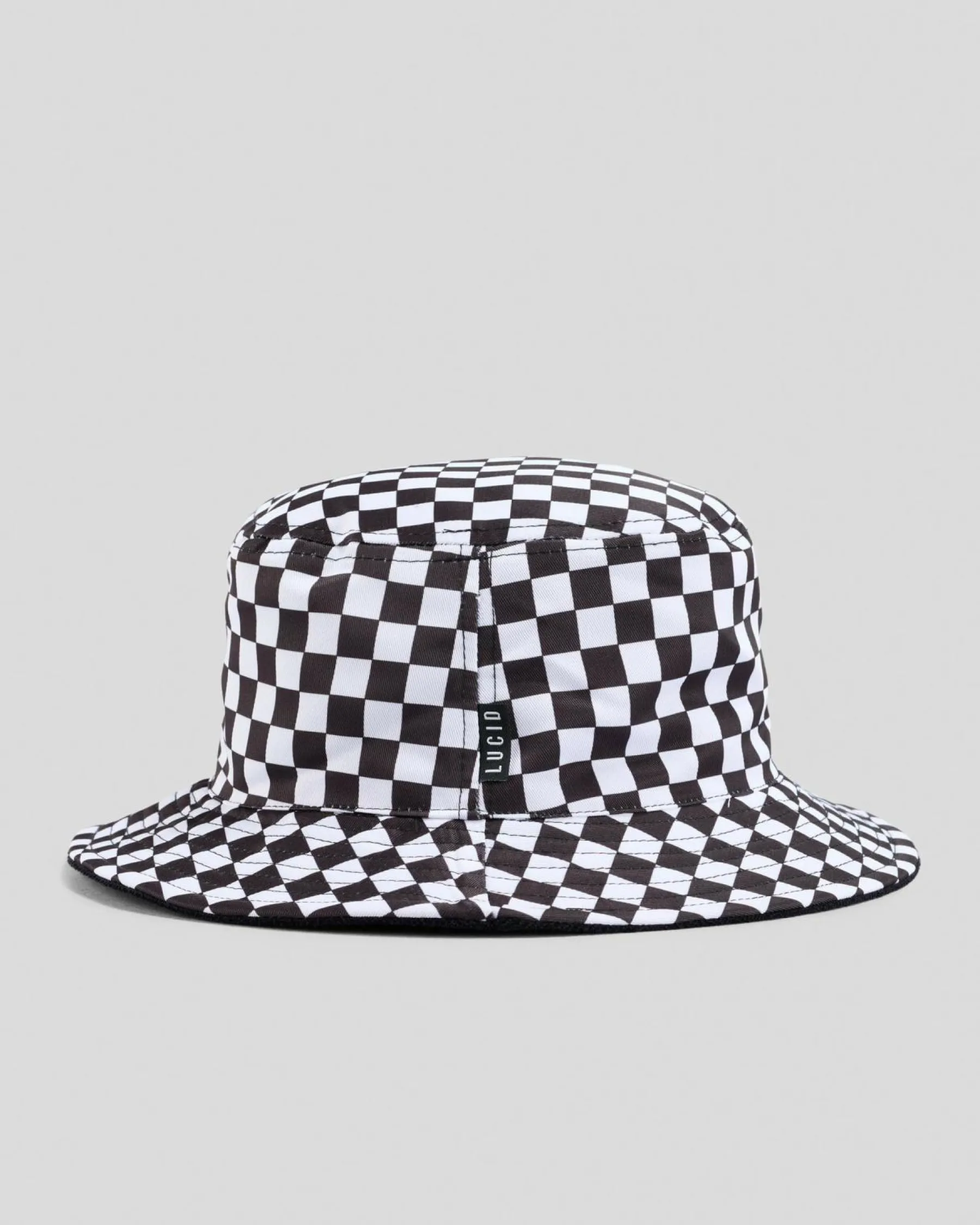 Headwear*Lucid Masquerade Bucket Hat Black/white Checkerboard