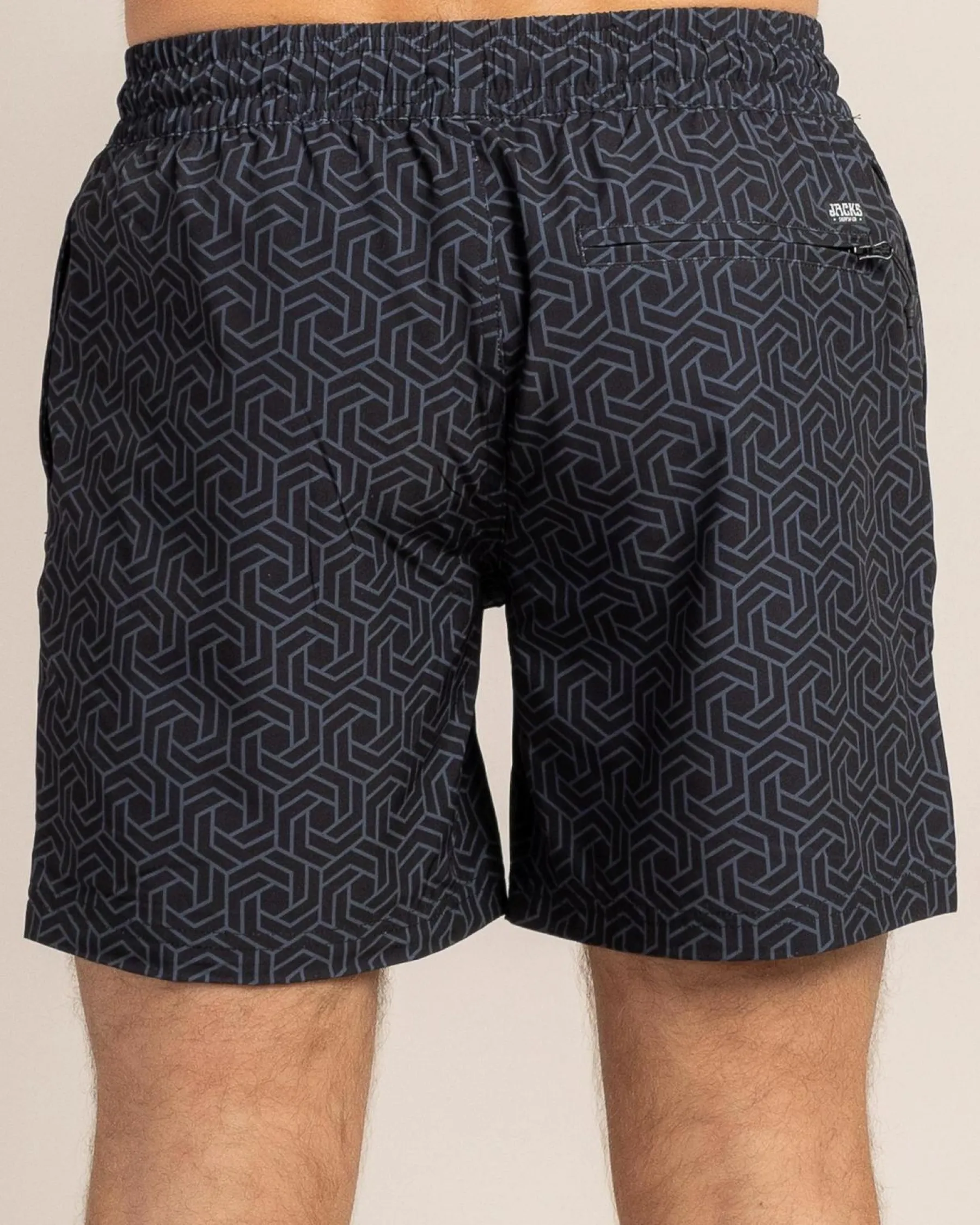 Board Shorts|Shorts & Bottoms*Jacks Matrix Elastic Waist Board Shorts Black