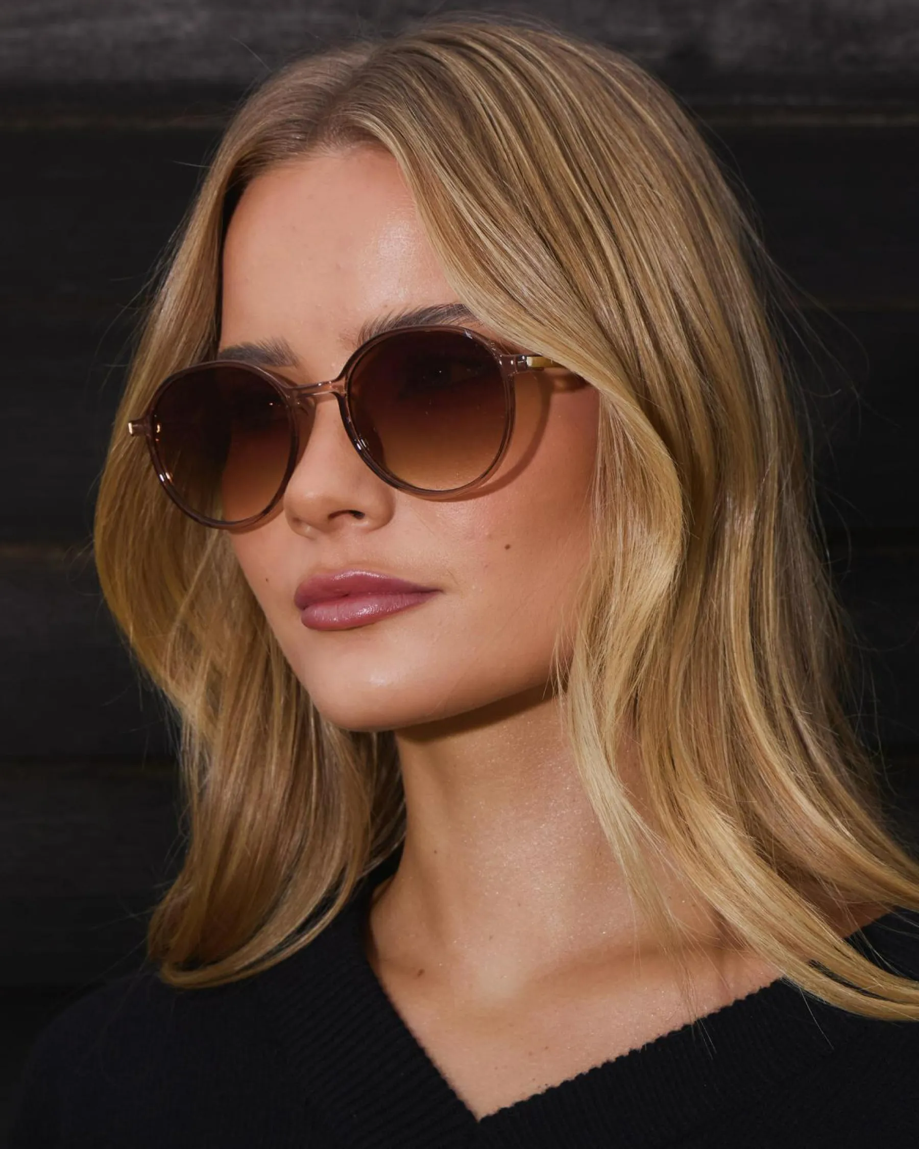 Sunglasses*Indie Eyewear Maxwell Sunglasses Crystal Tea/gd Brown