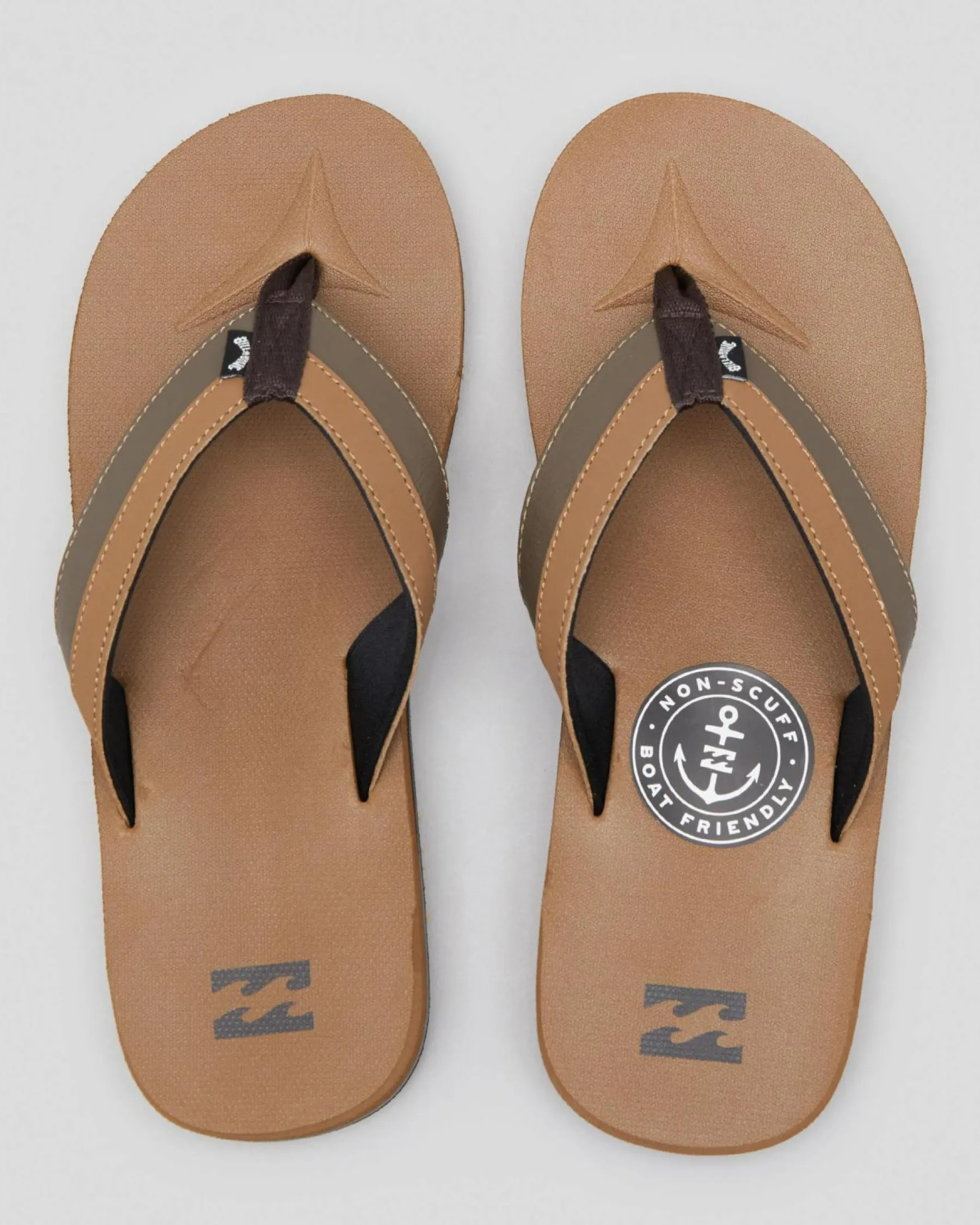 Flip Flops & Sandals*Billabong Mens' All Day Impact Thongs Camel