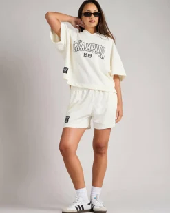 Sets|Tops*Champion Mesh Sport Jersey Ivory White