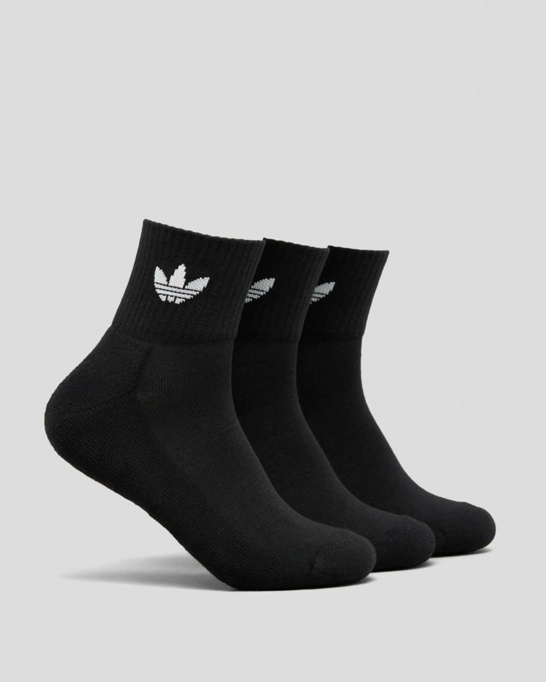Socks*adidas Mid Ankle Socks 3 Pack Black