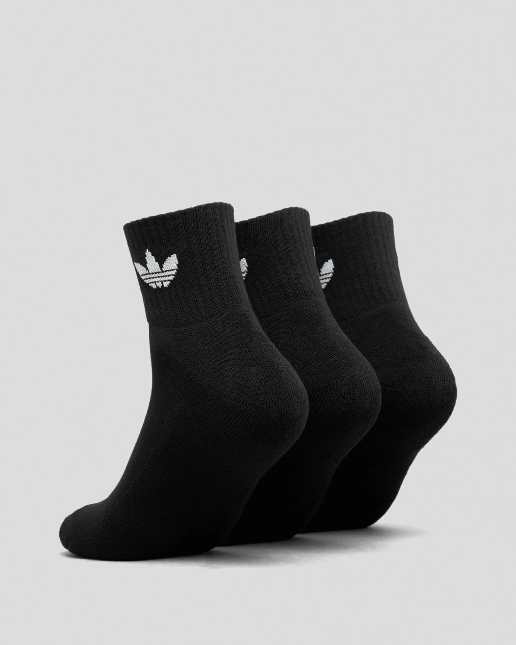 Socks*adidas Mid Ankle Socks 3 Pack Black