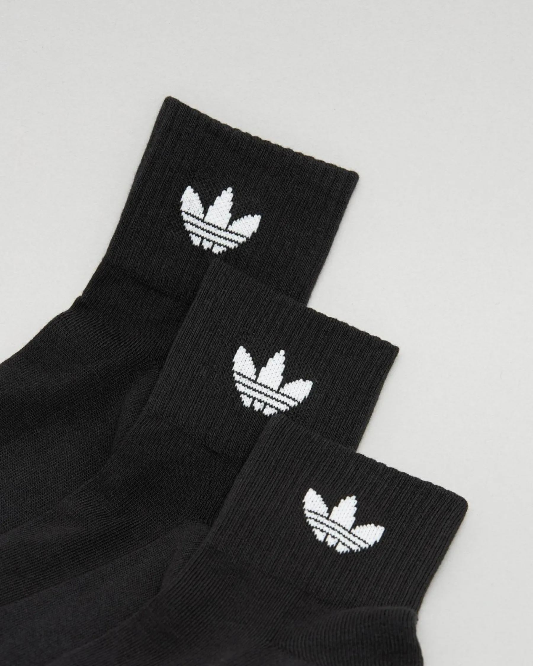 Socks*adidas Mid Ankle Socks 3 Pack Black