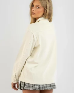 Jackets & Coats*Ava And Ever Mila Cord Shacket Alabaster