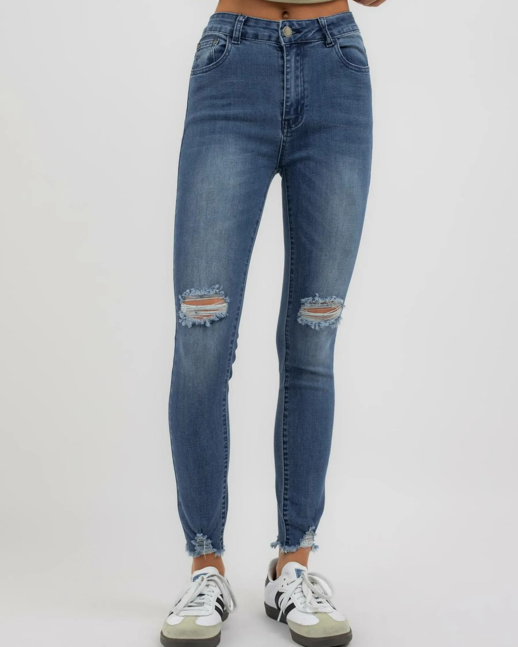Bottoms*Country Denim Minnesota Skinny Jeans Mid Blue