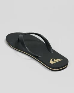 Flip Flops & Sandals*Quiksilver Moncata Core thongs Black/tan