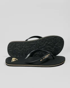 Flip Flops & Sandals*Quiksilver Moncata Core thongs Black/tan