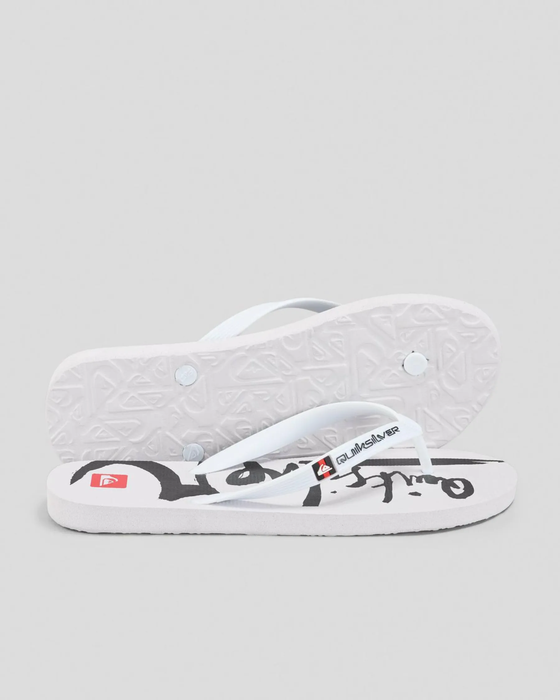 Flip Flops & Sandals*Quiksilver Moncata Natas Thongs White/white/black