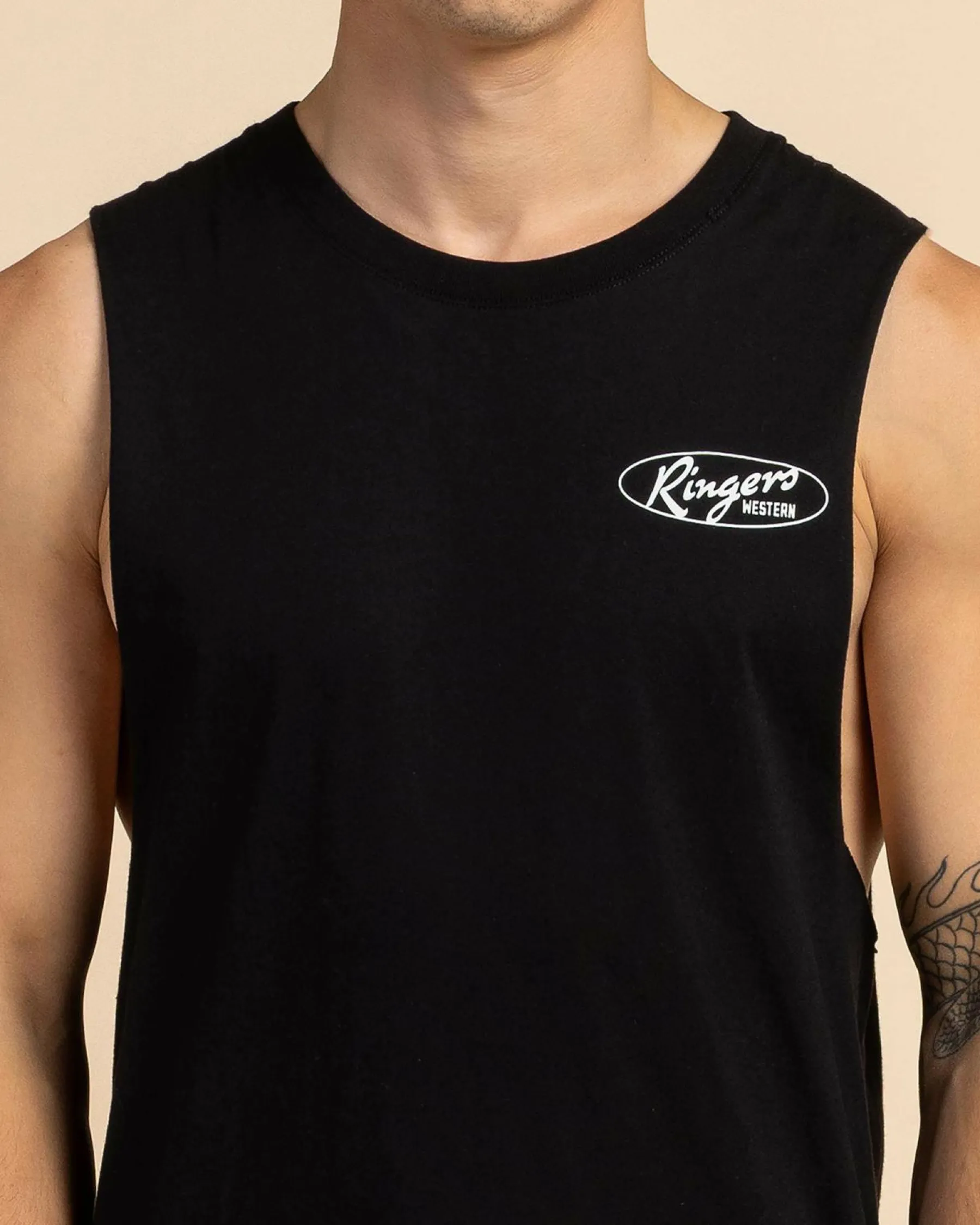 Tops & T-Shirts*Ringers Western Mud Sweat Beers Muscle Tank Black