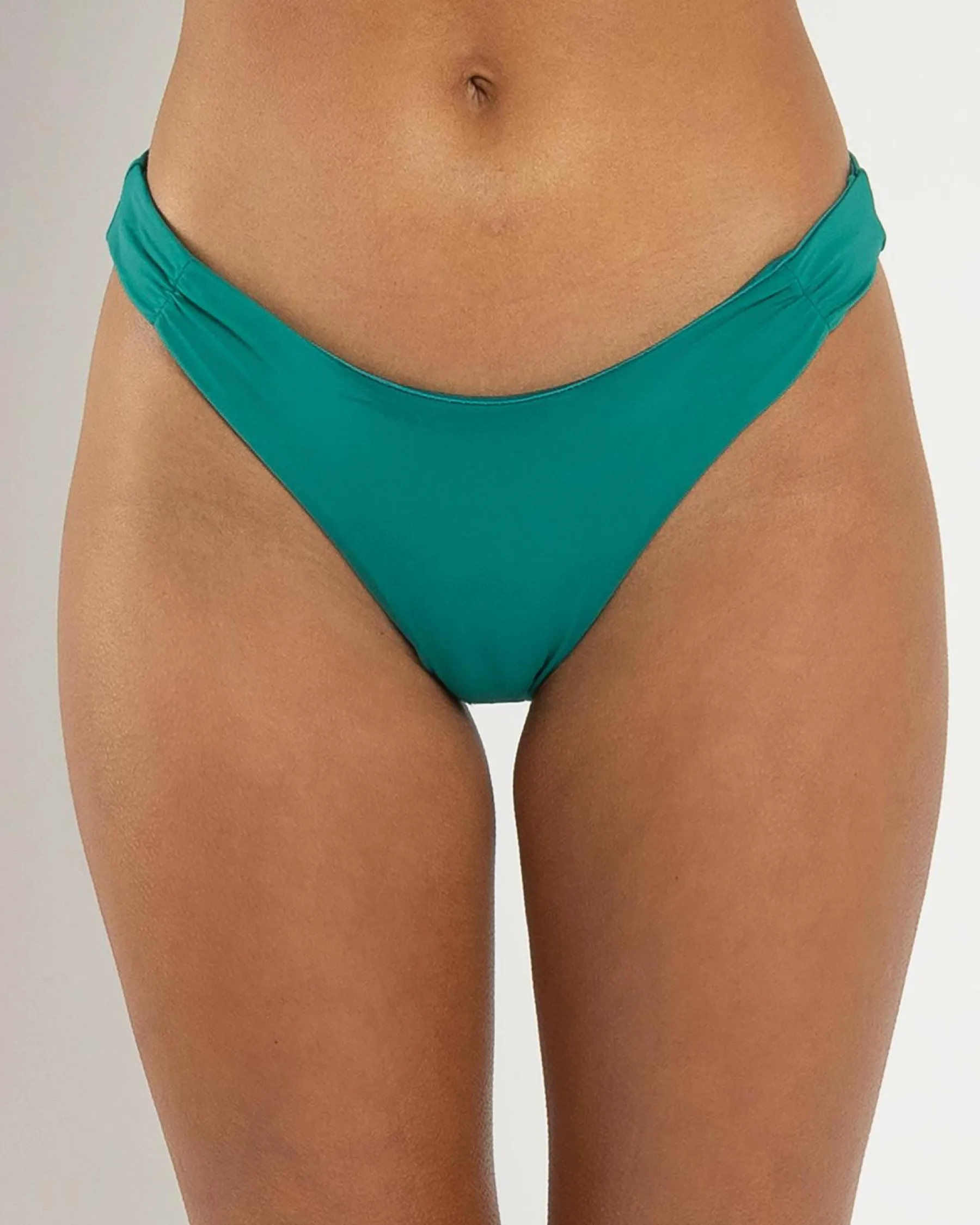Bikinis*Kaiami Neesha Cheeky Ruch Bikini Bottom Emerald