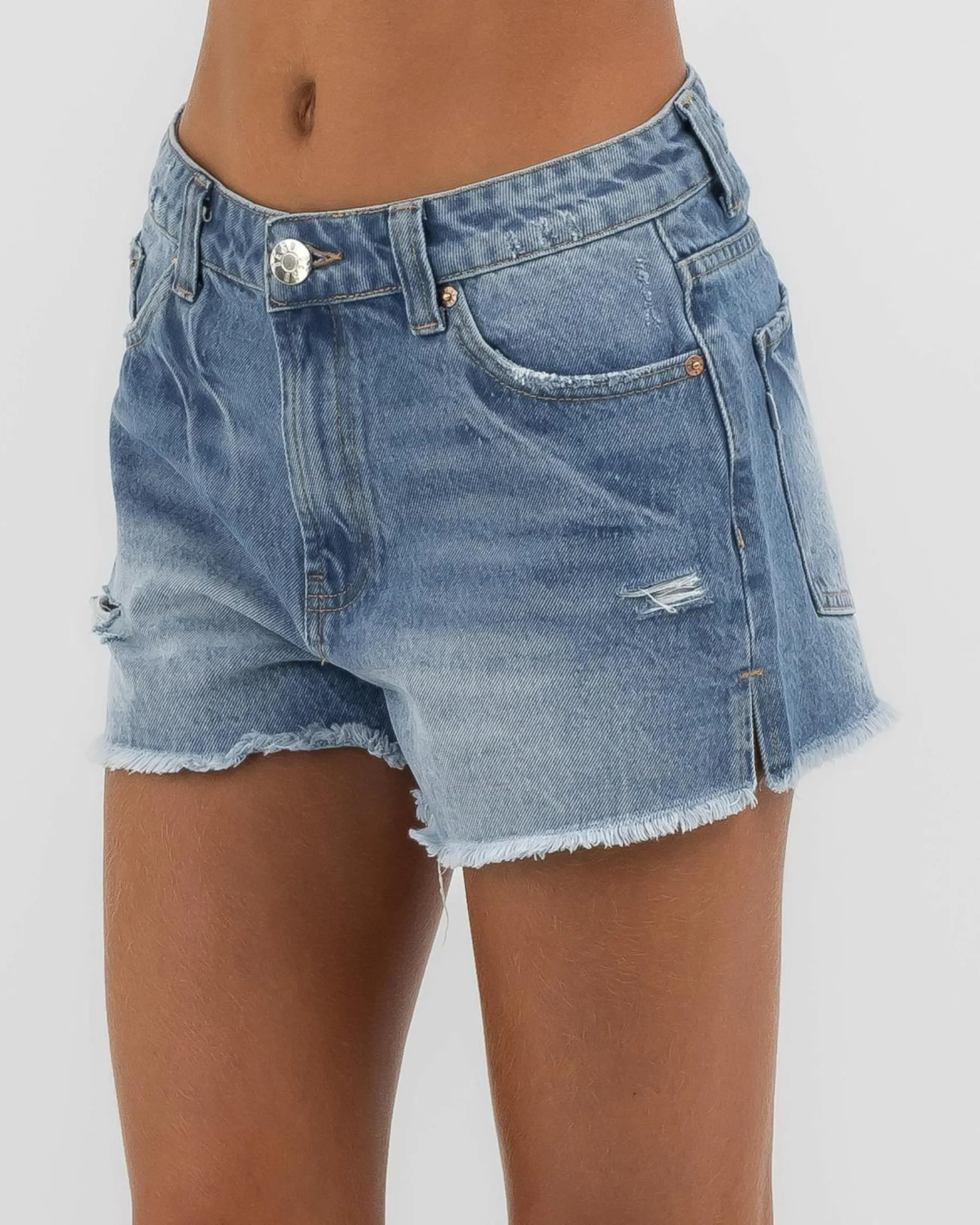 Denim|Bottoms*DESU Nevada Denim Shorts Classic Mid Blue