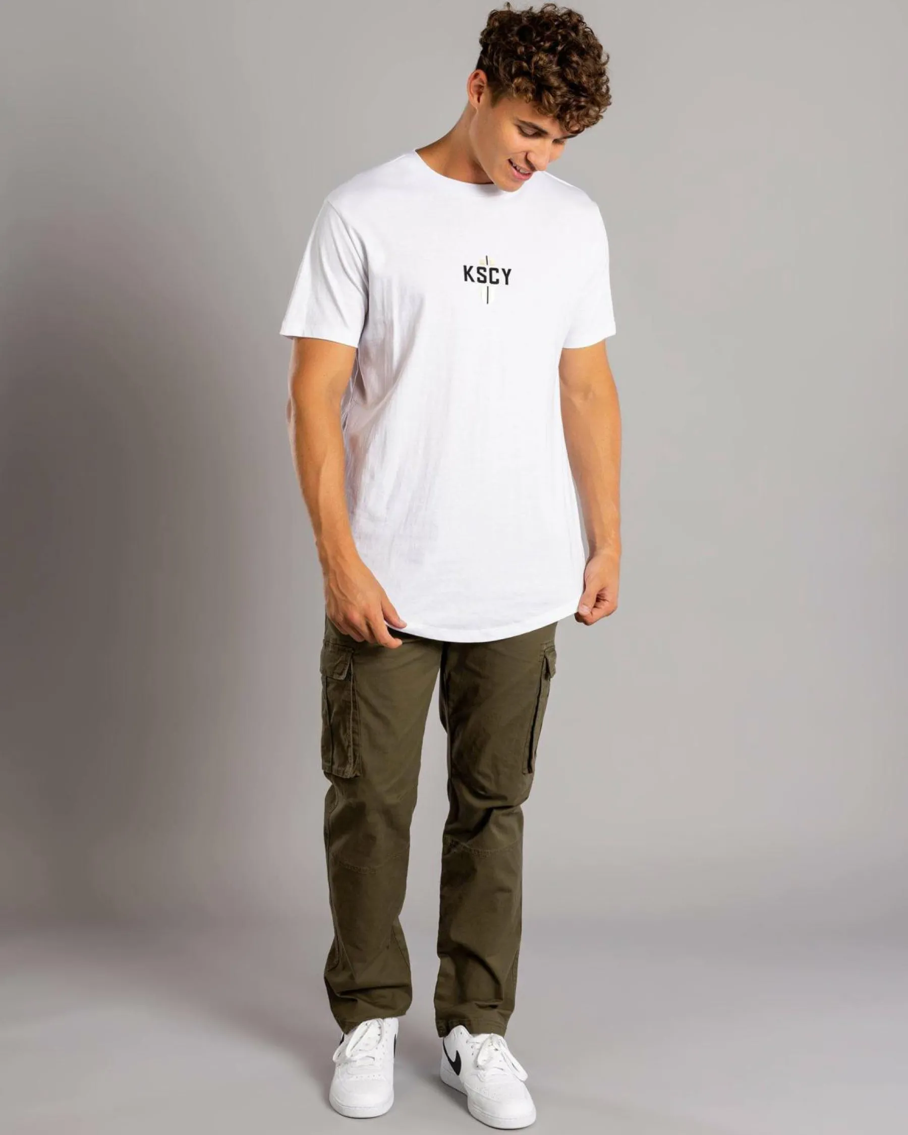 Tops & T-Shirts*Kiss Chacey Nightbringer Dual Curved T-Shirt Optical White