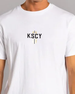 Tops & T-Shirts*Kiss Chacey Nightbringer Dual Curved T-Shirt Optical White