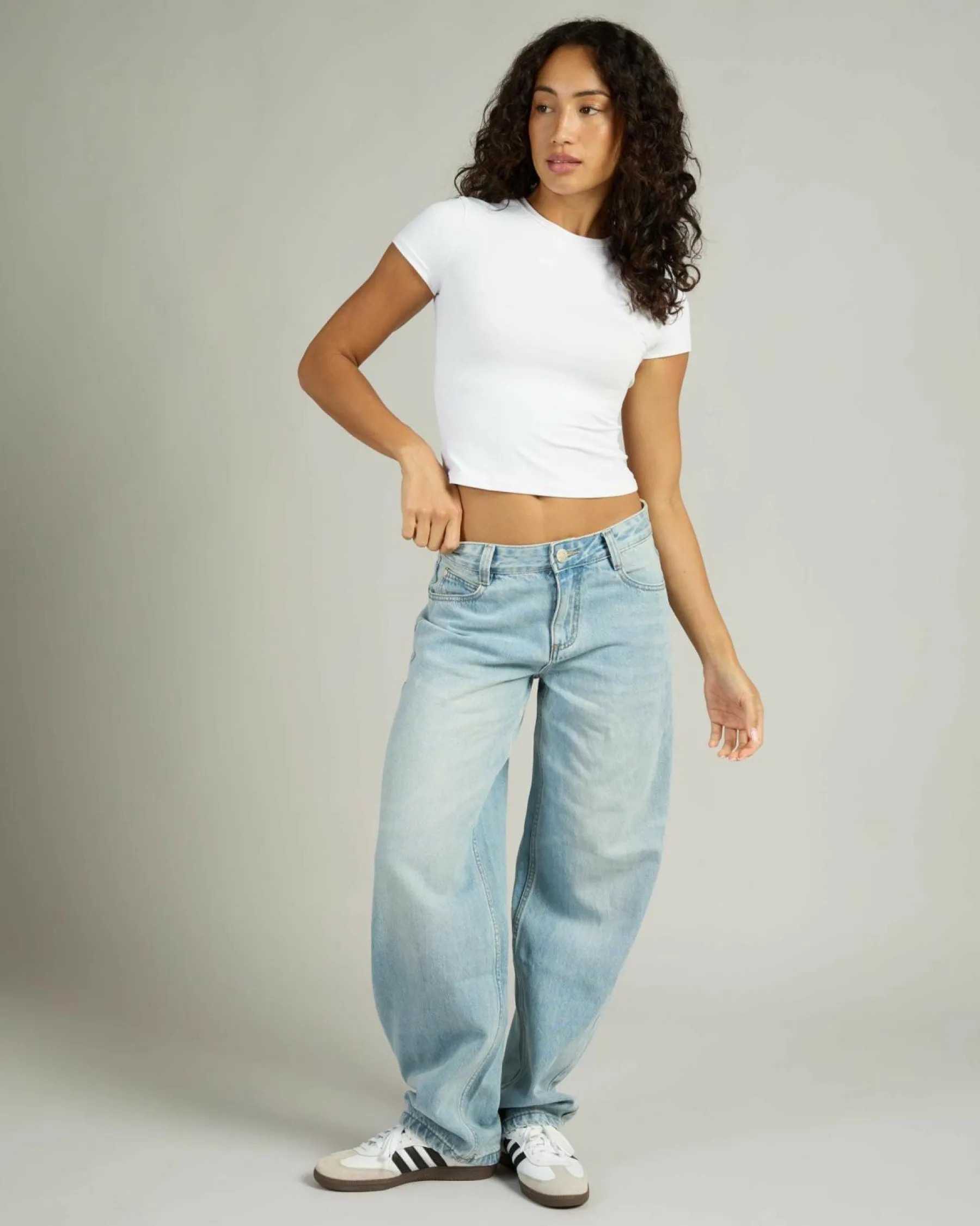 Denim|Bottoms*DESU Nova Baggy Balloon Jeans Blasted Light Blue