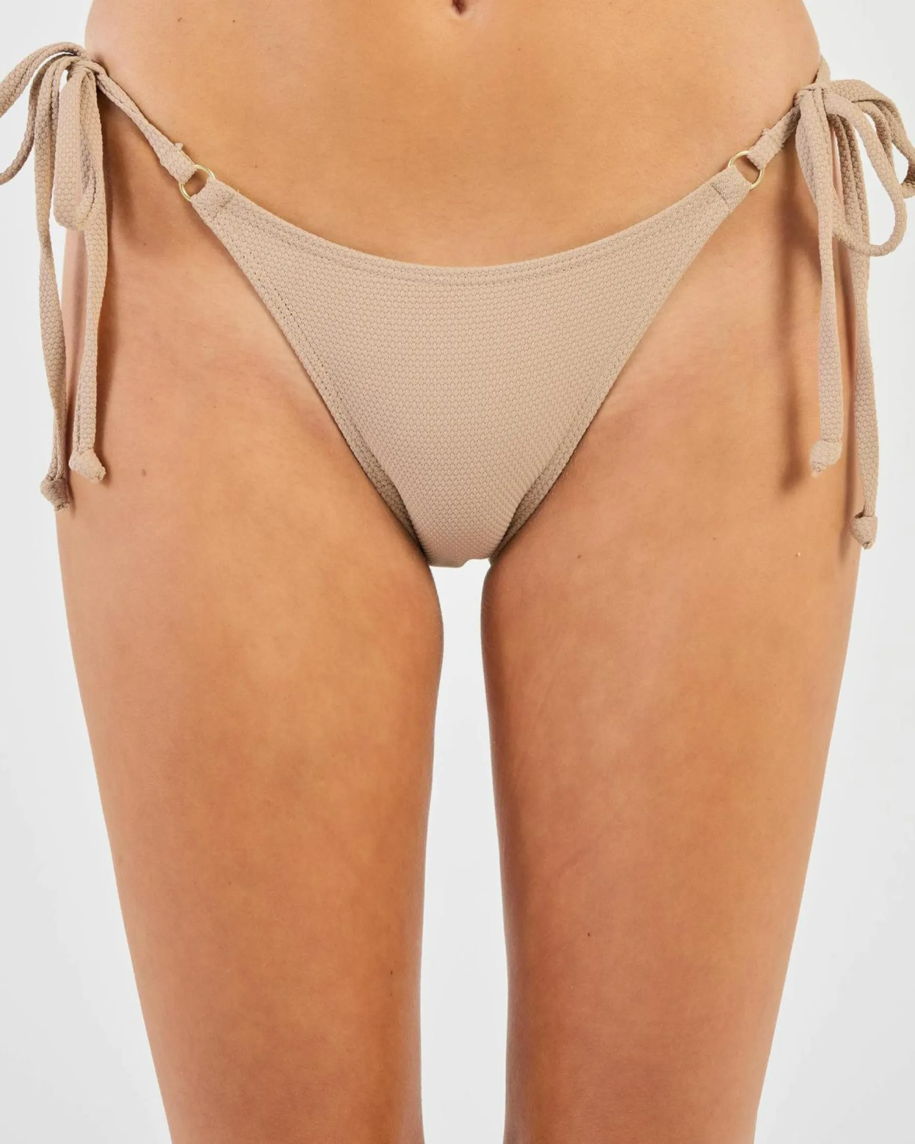 Bikinis*Kaiami Oasis Ring Tie Bikini Bottom Taupe