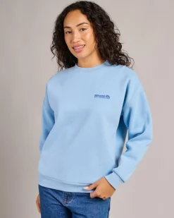 Jumpers & Hoodies*Rip Curl Ocean Tech Heritage Crew Sweatshirt Mid Blue