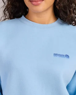 Jumpers & Hoodies*Rip Curl Ocean Tech Heritage Crew Sweatshirt Mid Blue