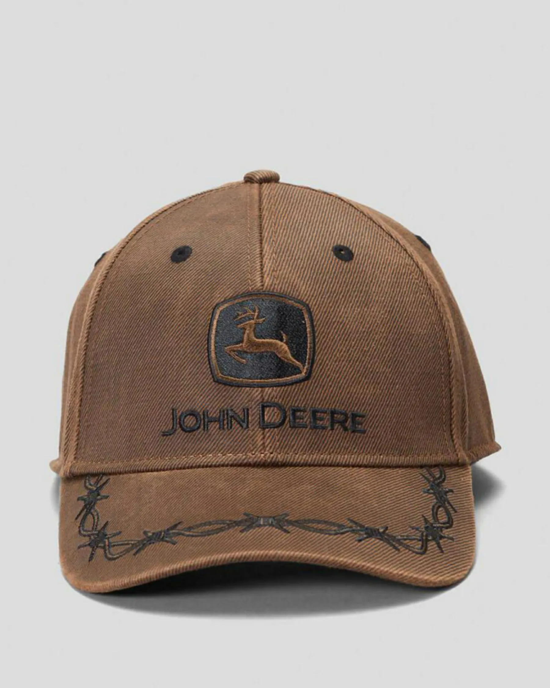 Headwear*John Deere Oilskin Cap Brown