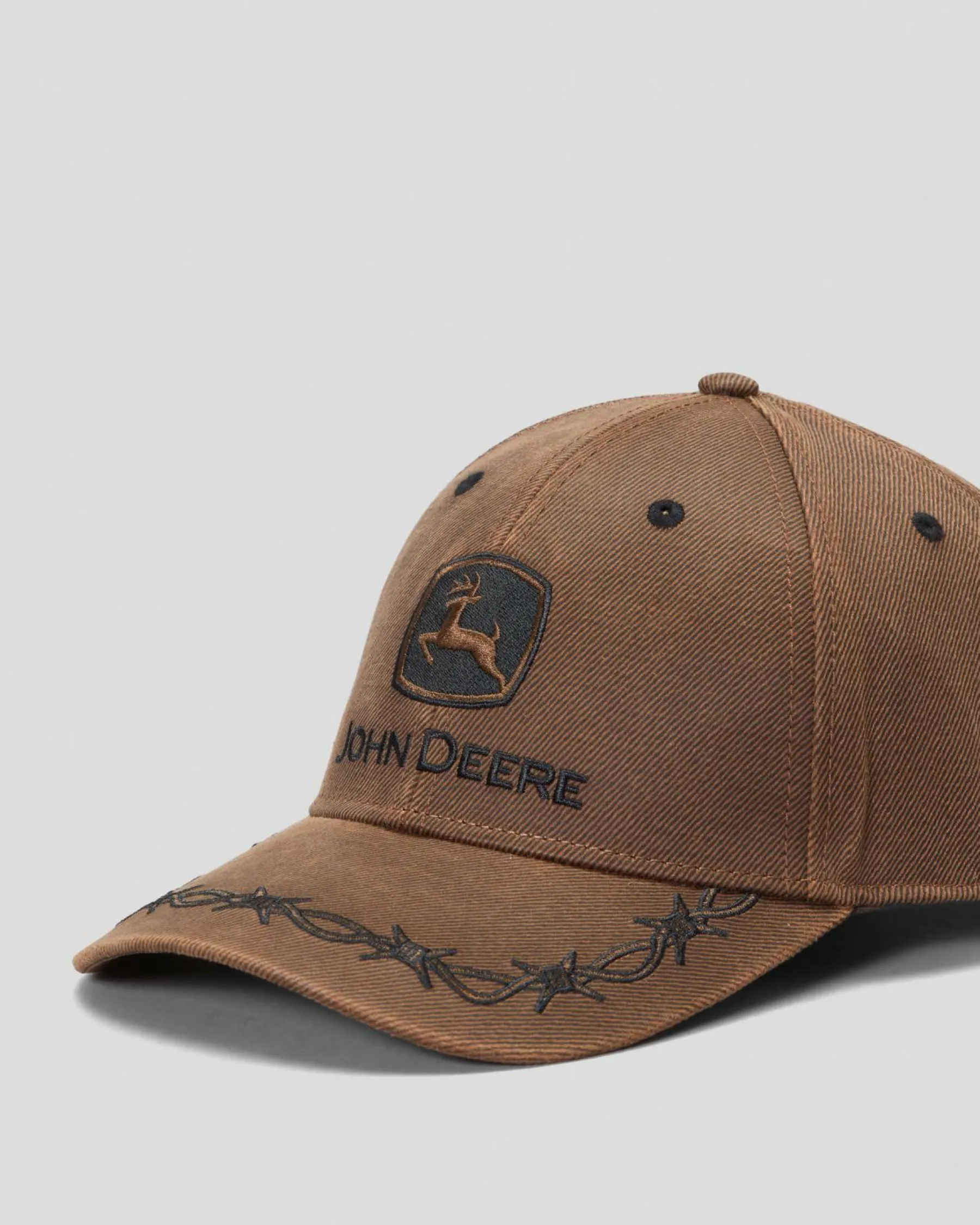 Headwear*John Deere Oilskin Cap Brown