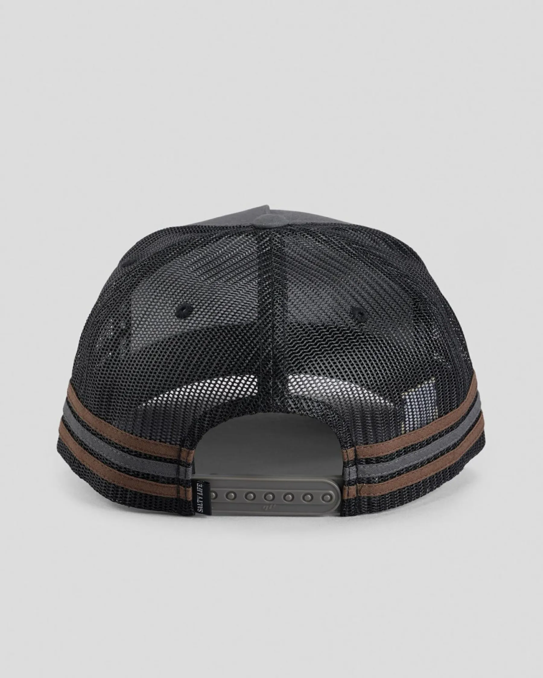 Headwear*Salty Life Once Bitten 3.0 Trucker Cap Charcoal