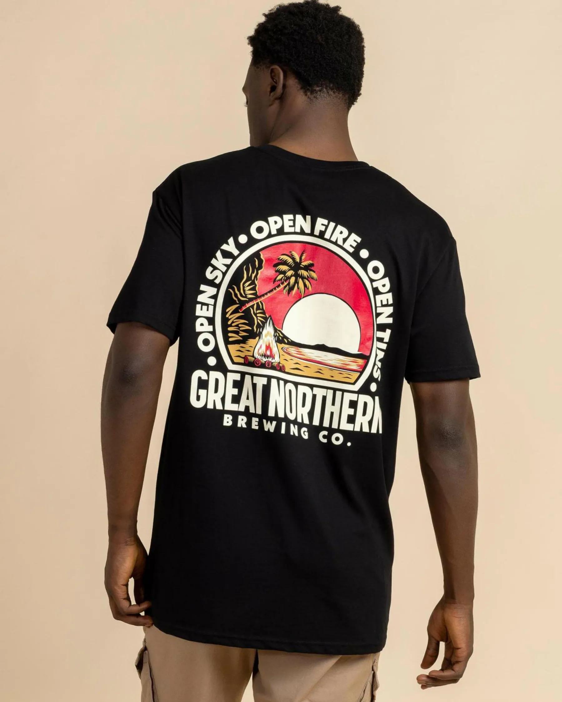 Tops & T-Shirts*Great Northern Open Sky Open Fire T-Shirt Black
