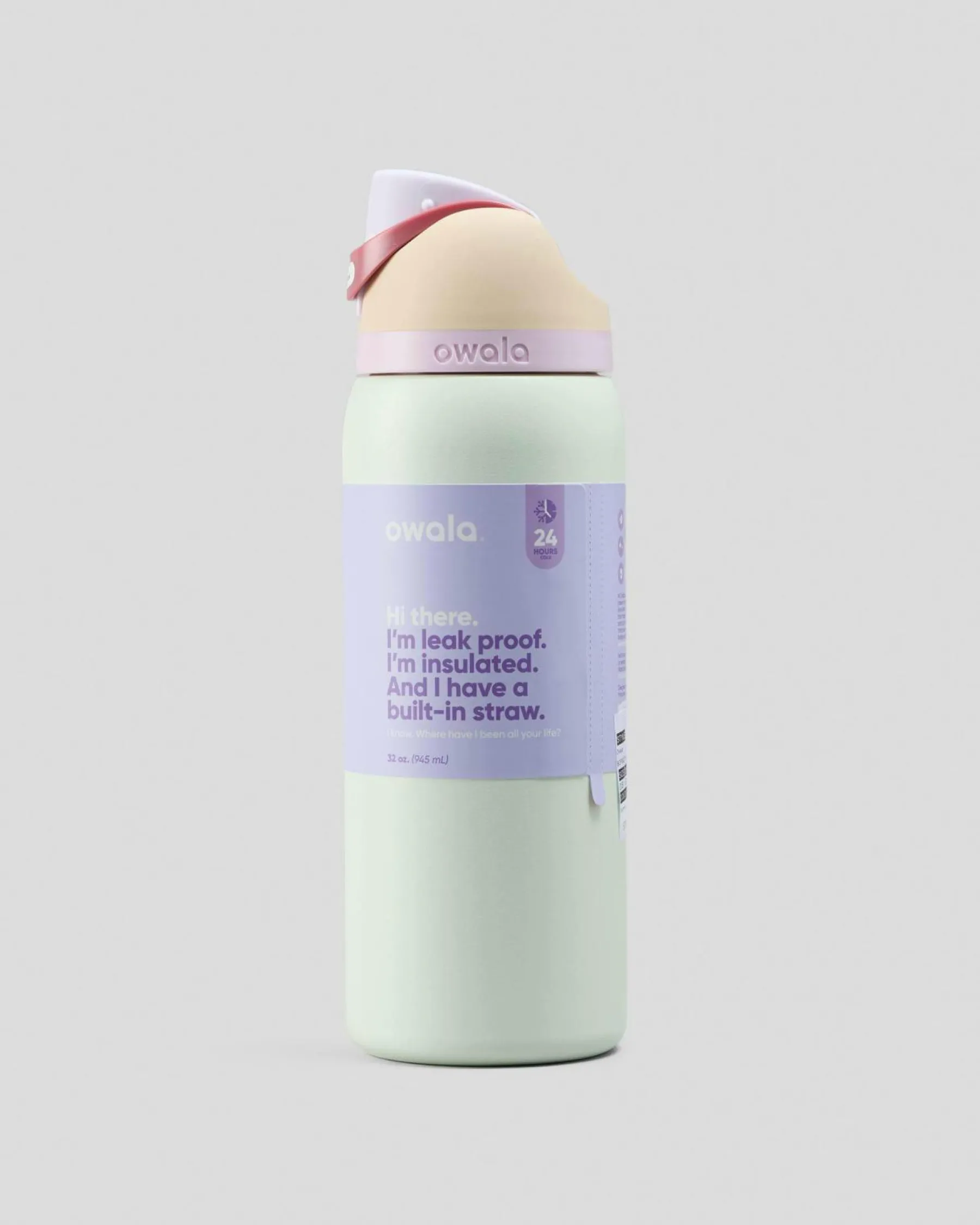 Bottles & Lunch Boxes|Bottles & Lunch Boxes*Owala 32oz FreeSip Stainless Steel Water Bottle Tan/mint