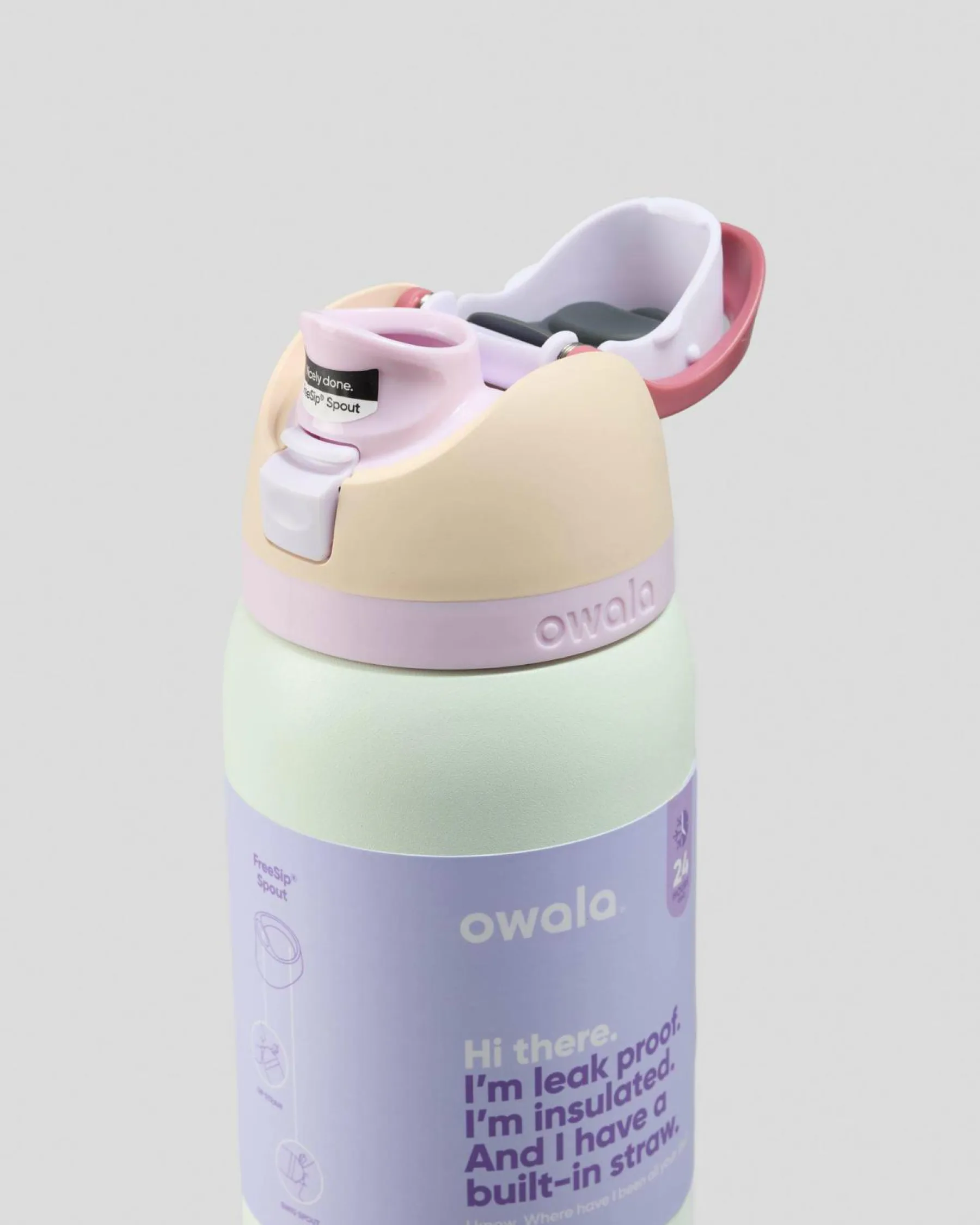 Bottles & Lunch Boxes|Bottles & Lunch Boxes*Owala 32oz FreeSip Stainless Steel Water Bottle Tan/mint