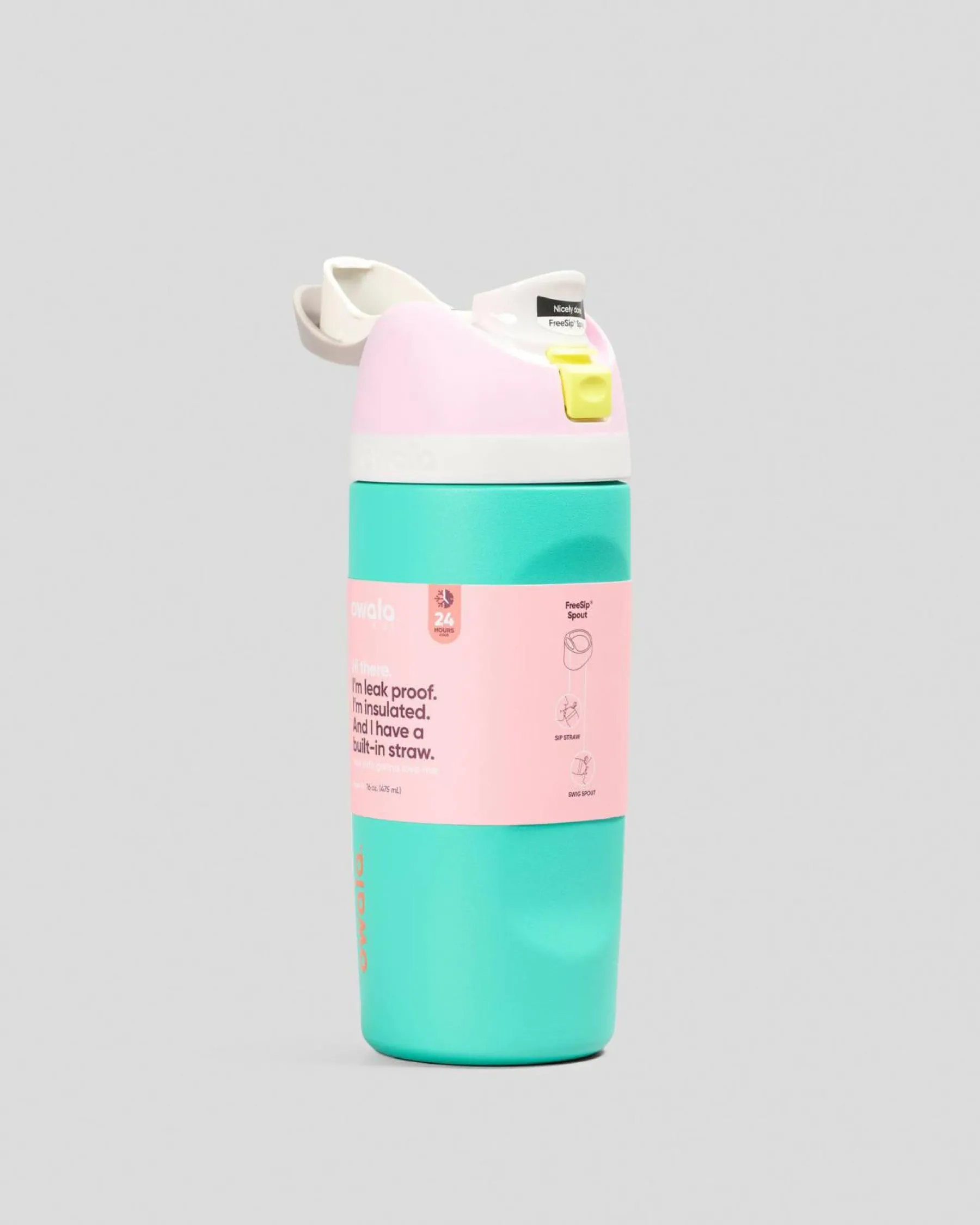 Bottles & Lunch Boxes|Bottles & Lunch Boxes*Owala 16oz FreeSip Stainless Steel Water Bottle Pink/green