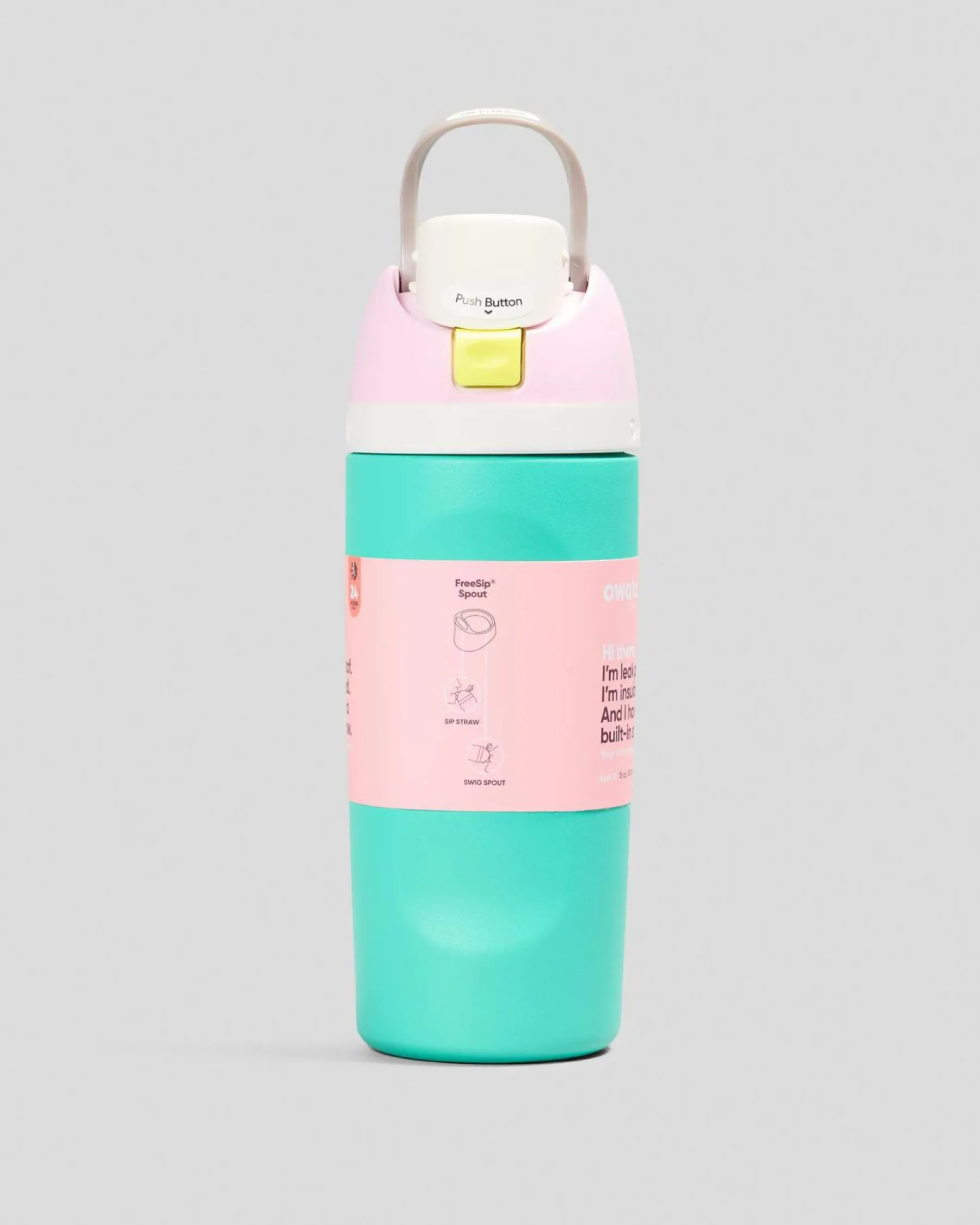 Bottles & Lunch Boxes|Bottles & Lunch Boxes*Owala 16oz FreeSip Stainless Steel Water Bottle Pink/green